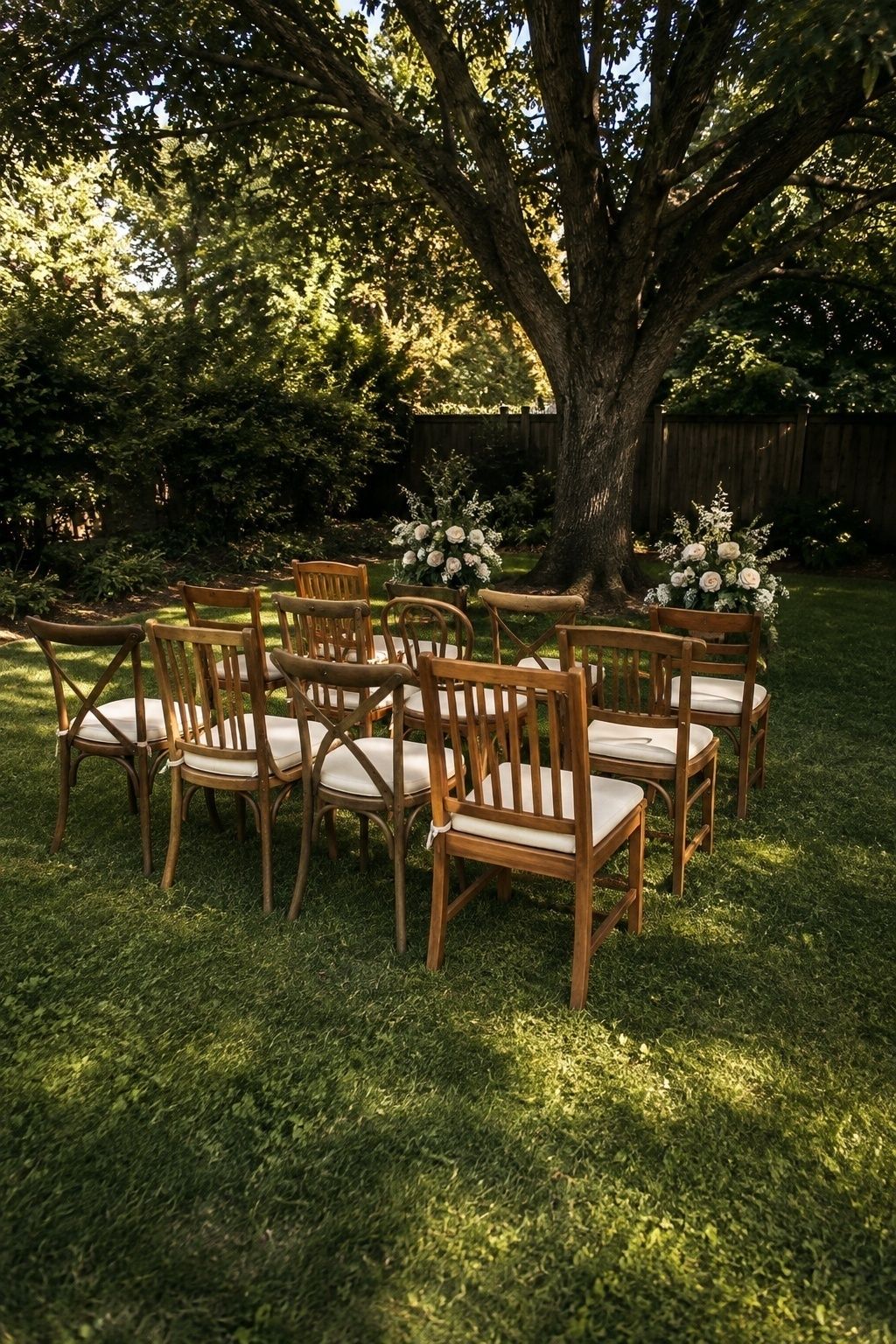 Naturally small ceremony setting
