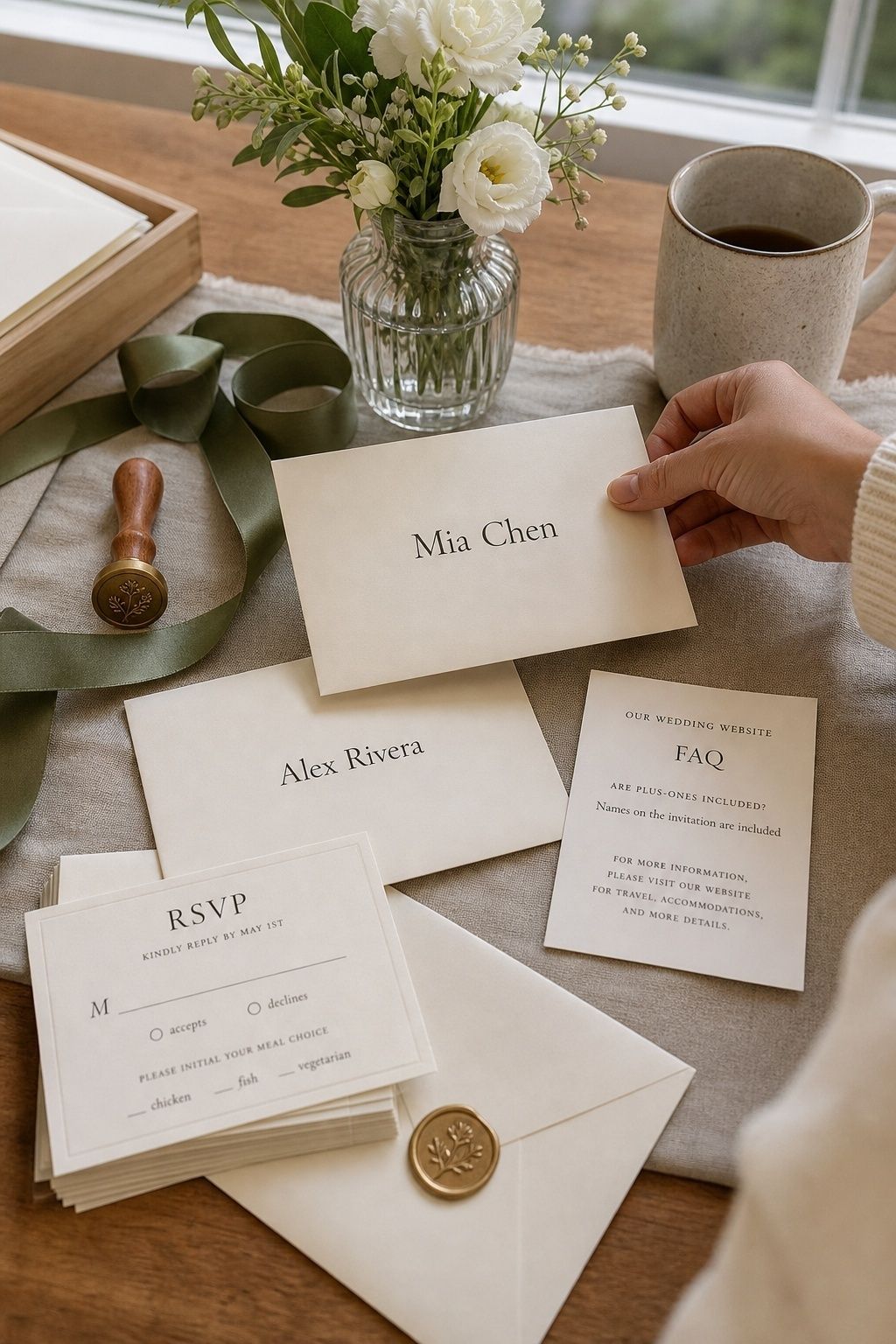 Small wedding invitation that sets clear expectations
