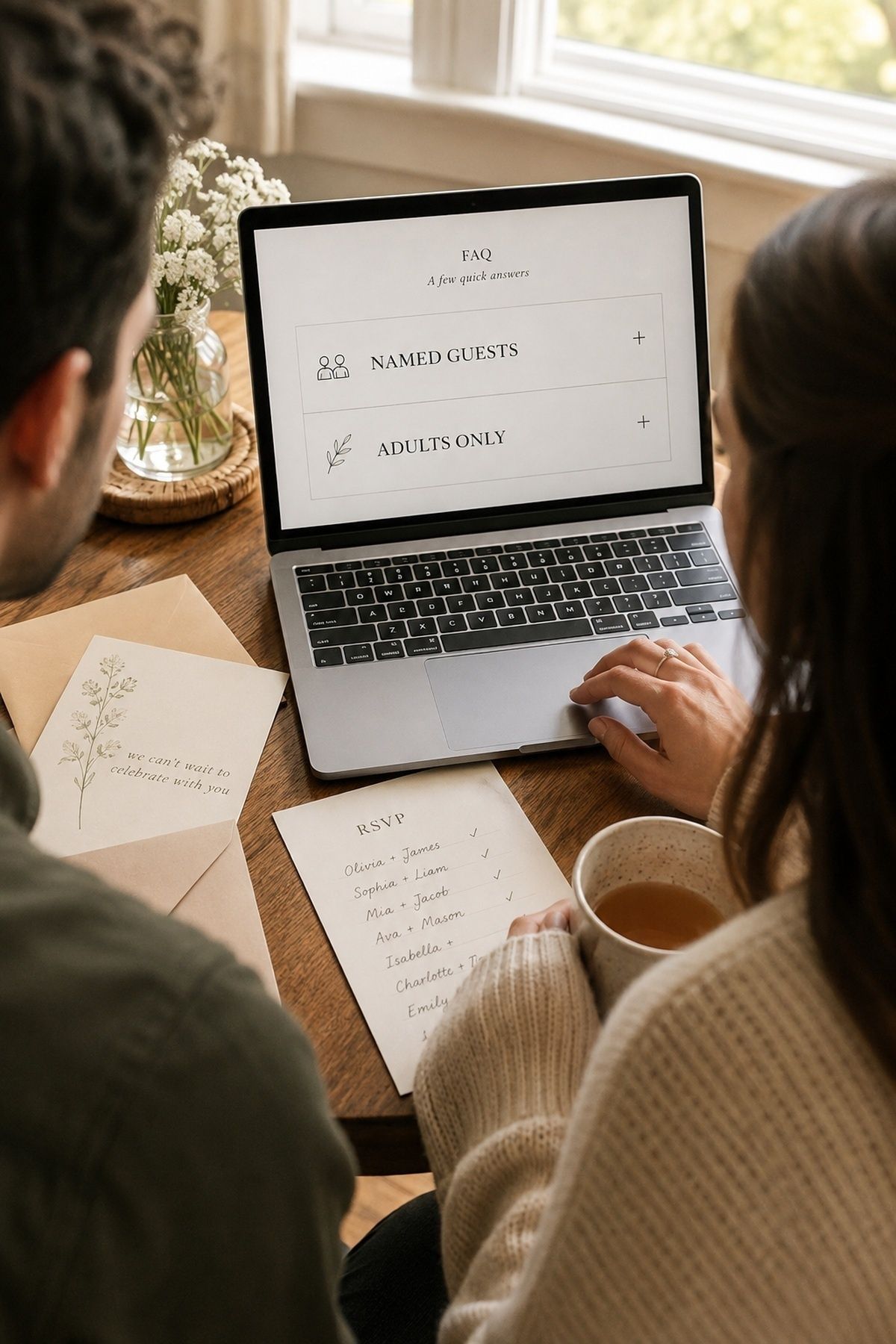 Wedding website wording for sensitive guest boundaries