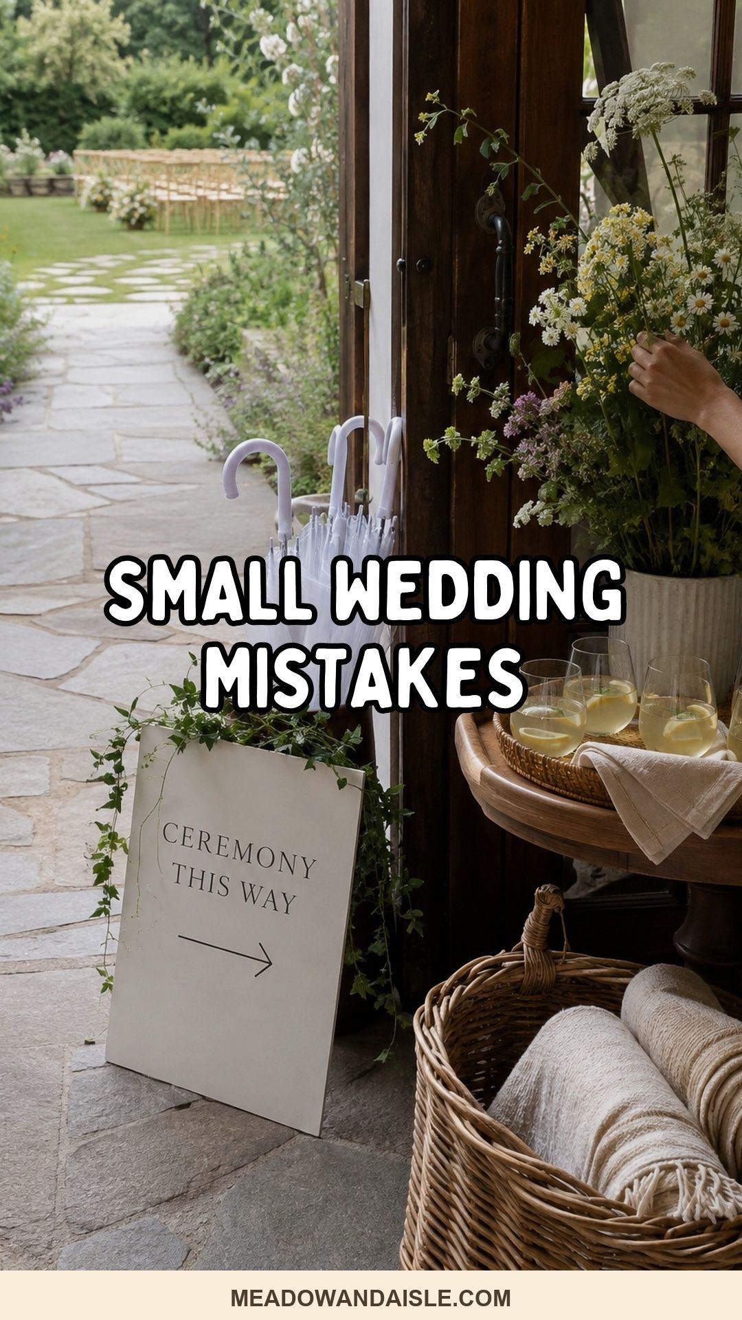 Pinterest pin for small wedding planning mistakes