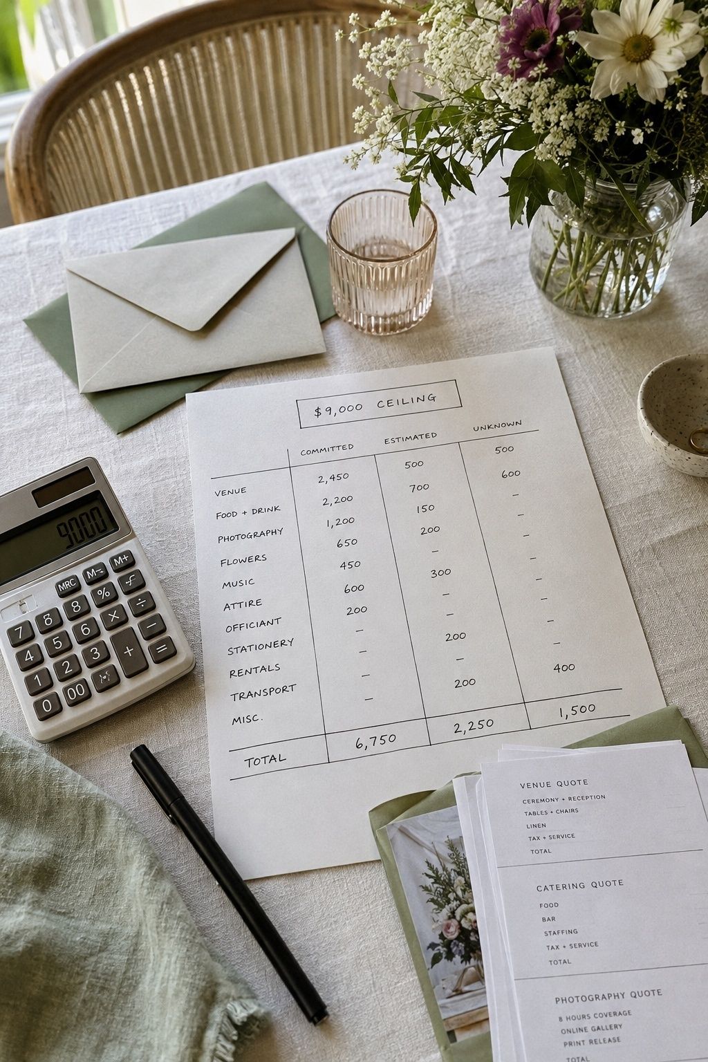 All-in total spend for a budget small wedding