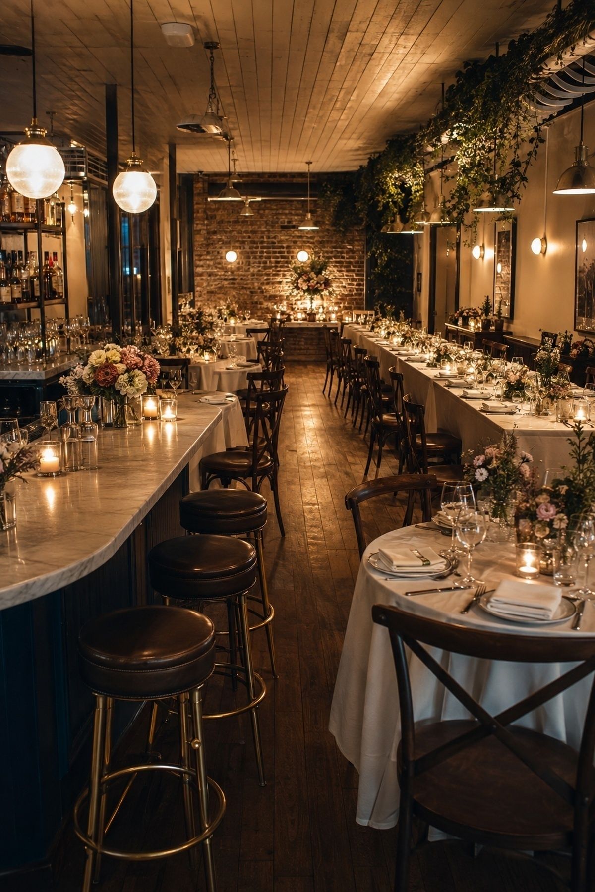 Private dining room or restaurant buyout reception