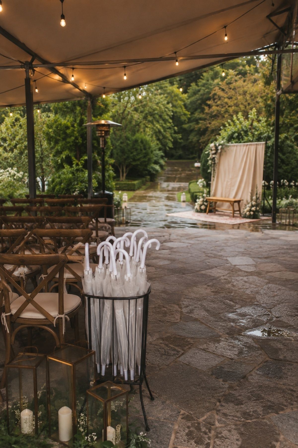 Ask About Sound, Light, Photos, And Weather Backup for a small wedding venue checklist