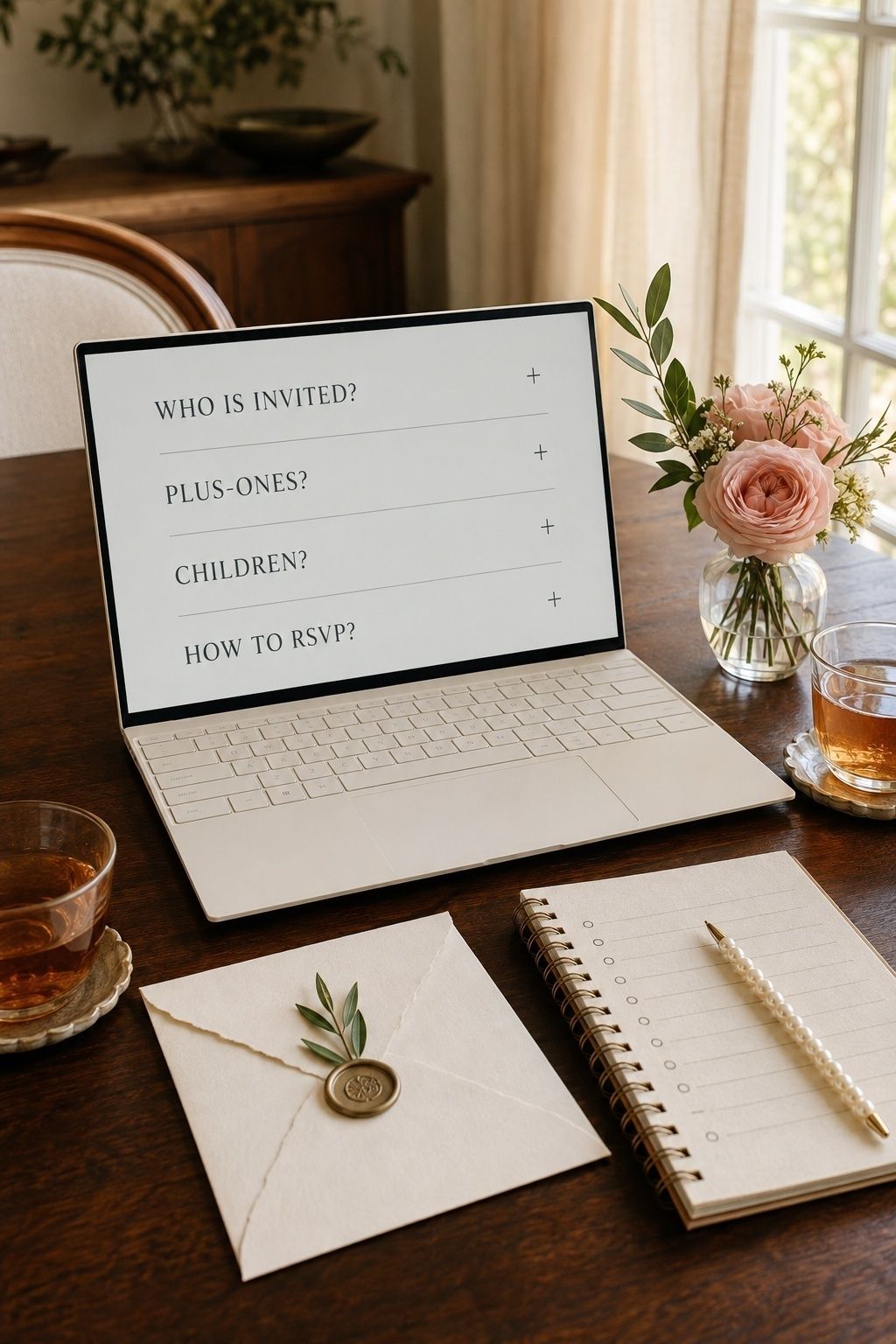 Small wedding website FAQ for invited guests plus-ones children and RSVP