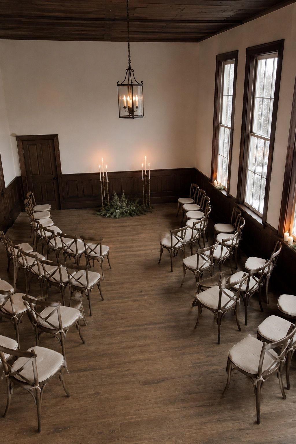 Small ceremony setup where every guest can see and hear