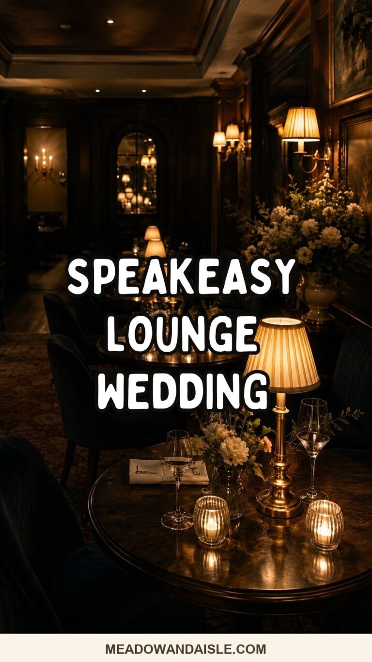 Speakeasy lounge wedding ideas Pinterest pin