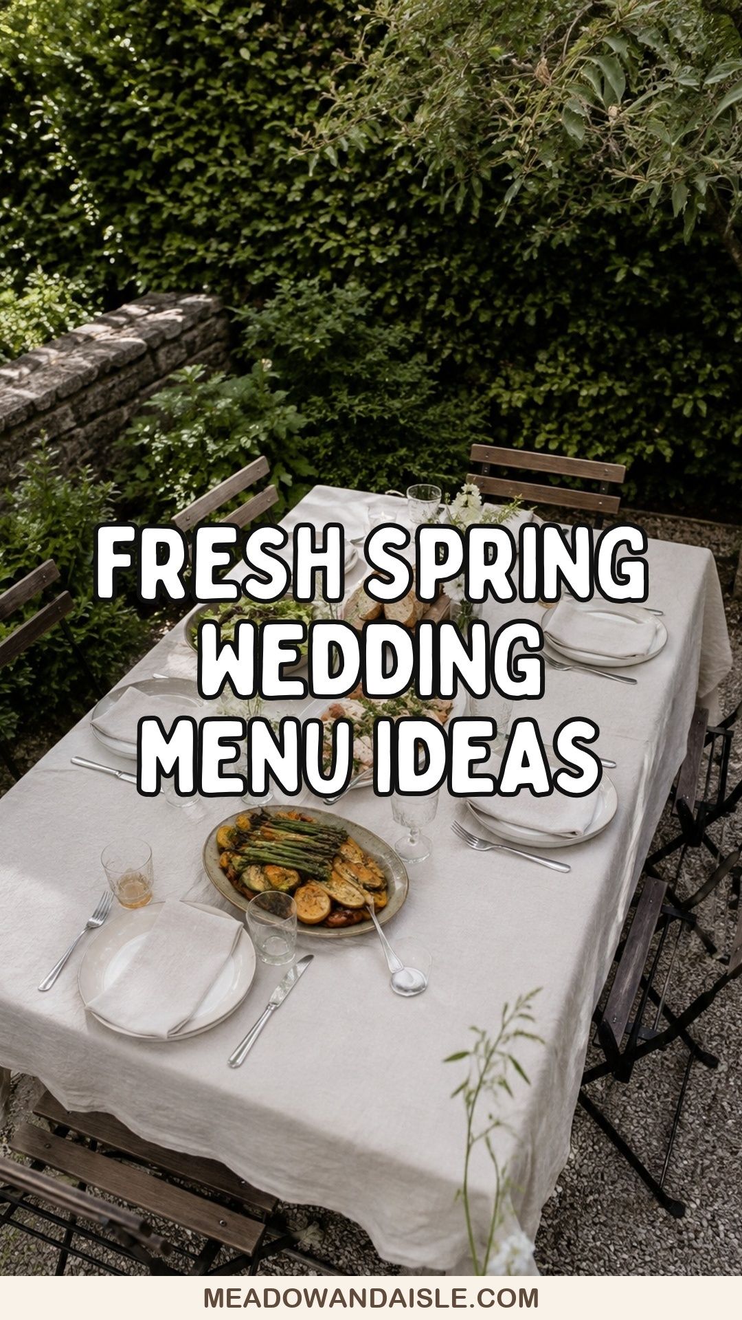 Spring wedding menu ideas with seasonal family-style dishes