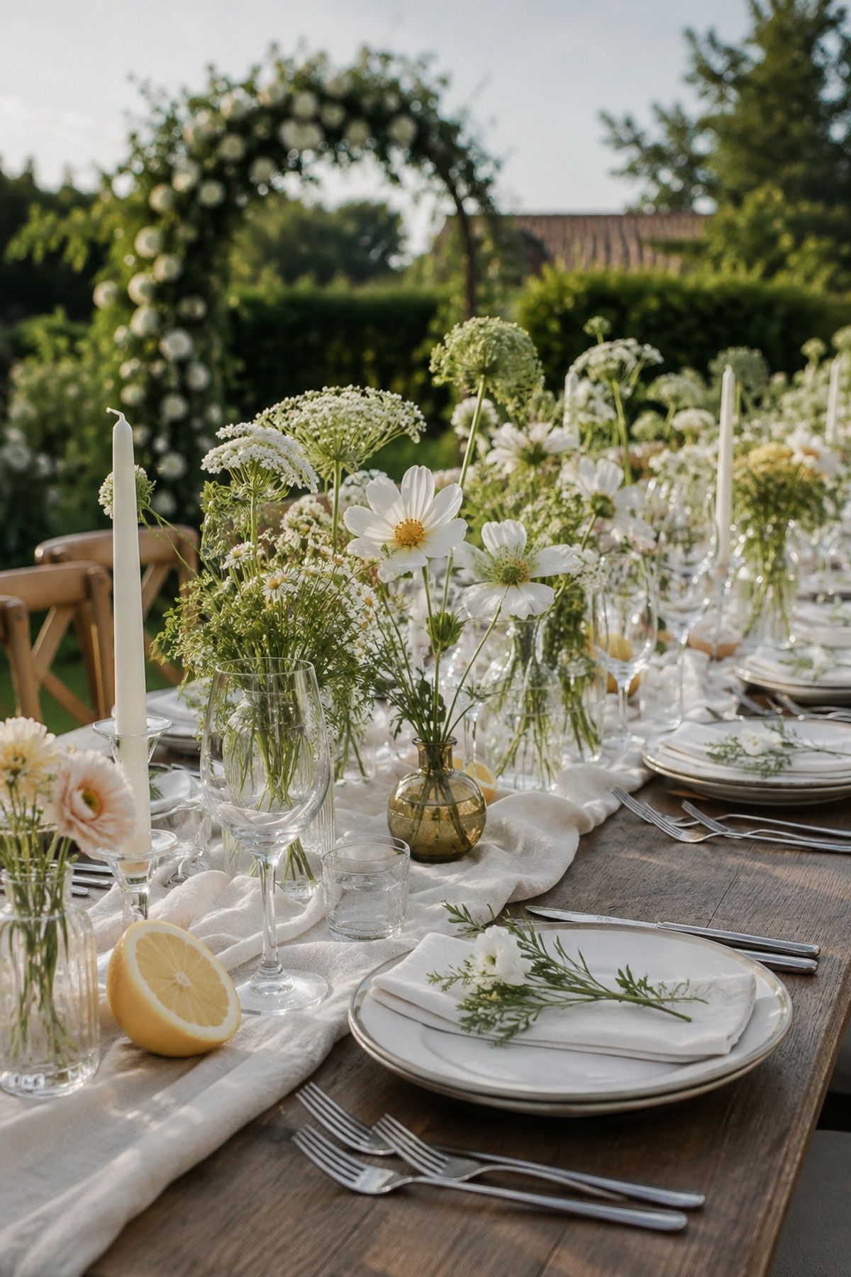 Summer wedding tablescape