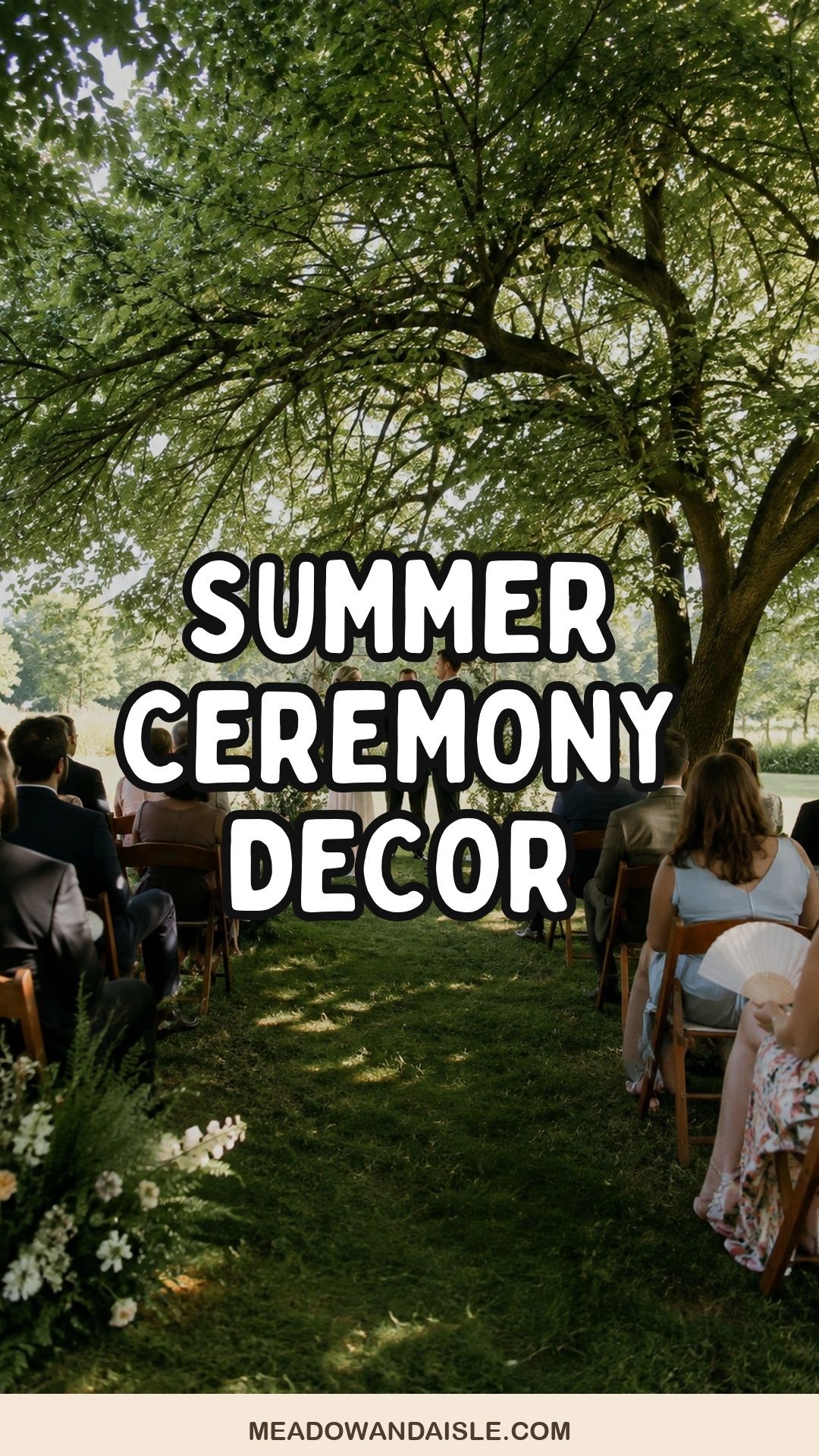 Pinterest pin for summer wedding ceremony decor ideas