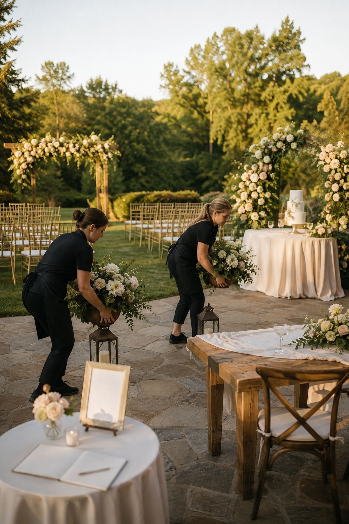 Ceremony decor moved to the reception