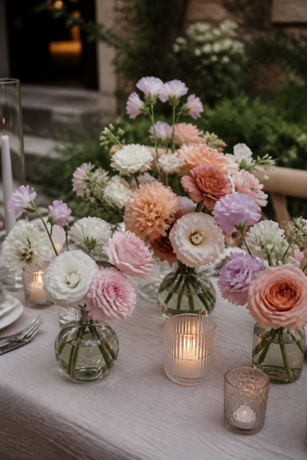 Soft lisianthus blooms