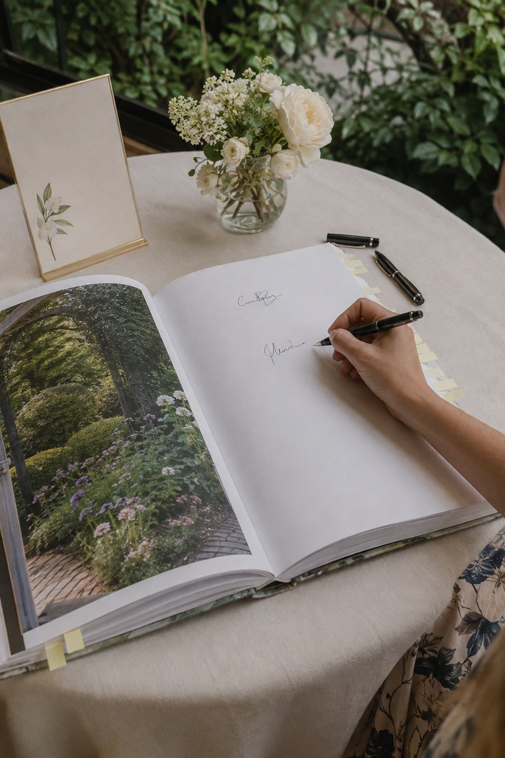 Coffee-table book signed by guests