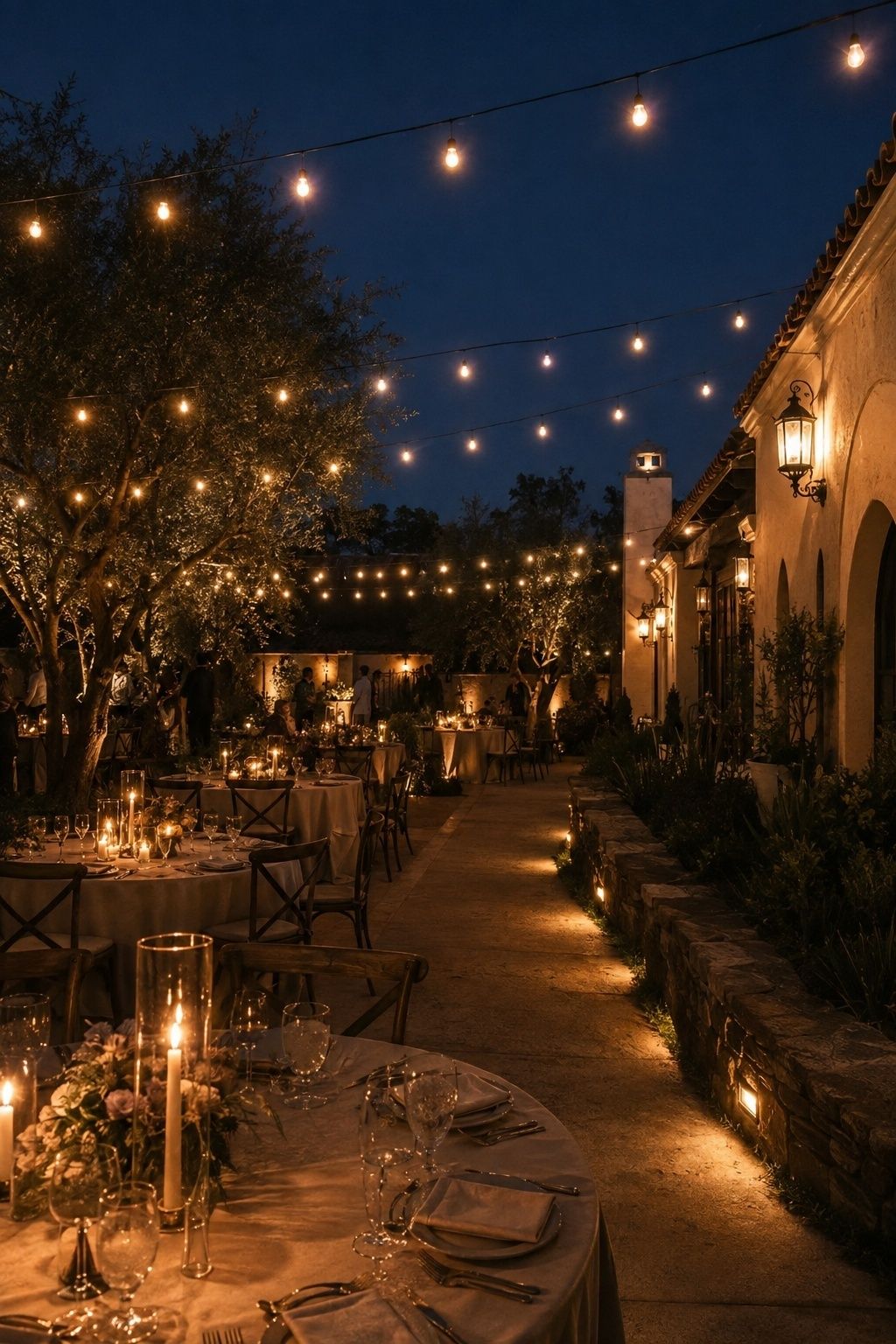 Warm evening lighting after sunset