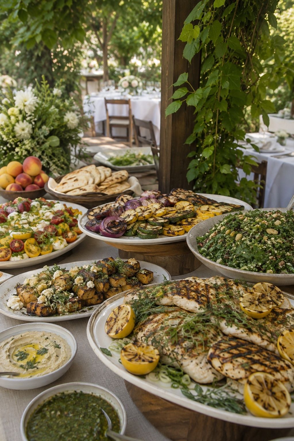 Fresh, substantial summer wedding menu