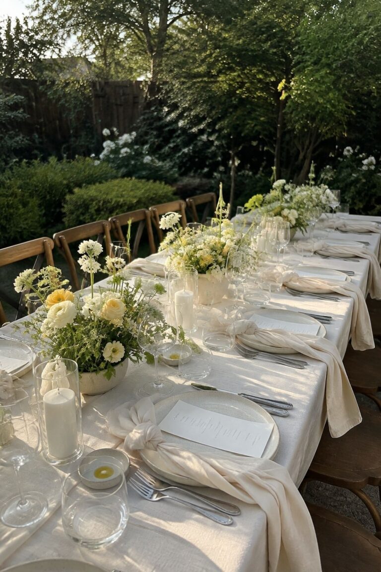 Start With The Mood Before Choosing Pieces for a summer wedding tablescape