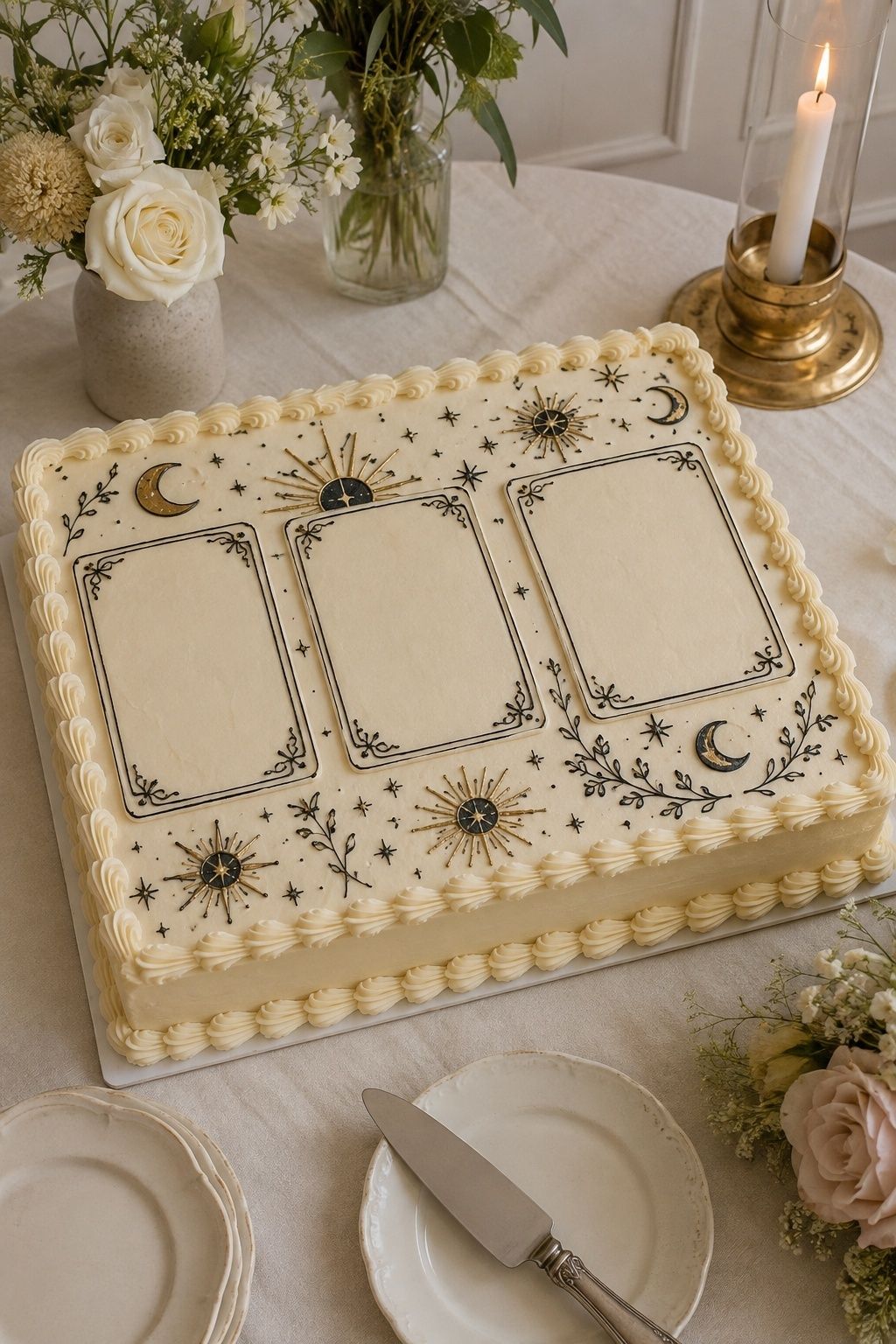 Tarot-themed sheet cake