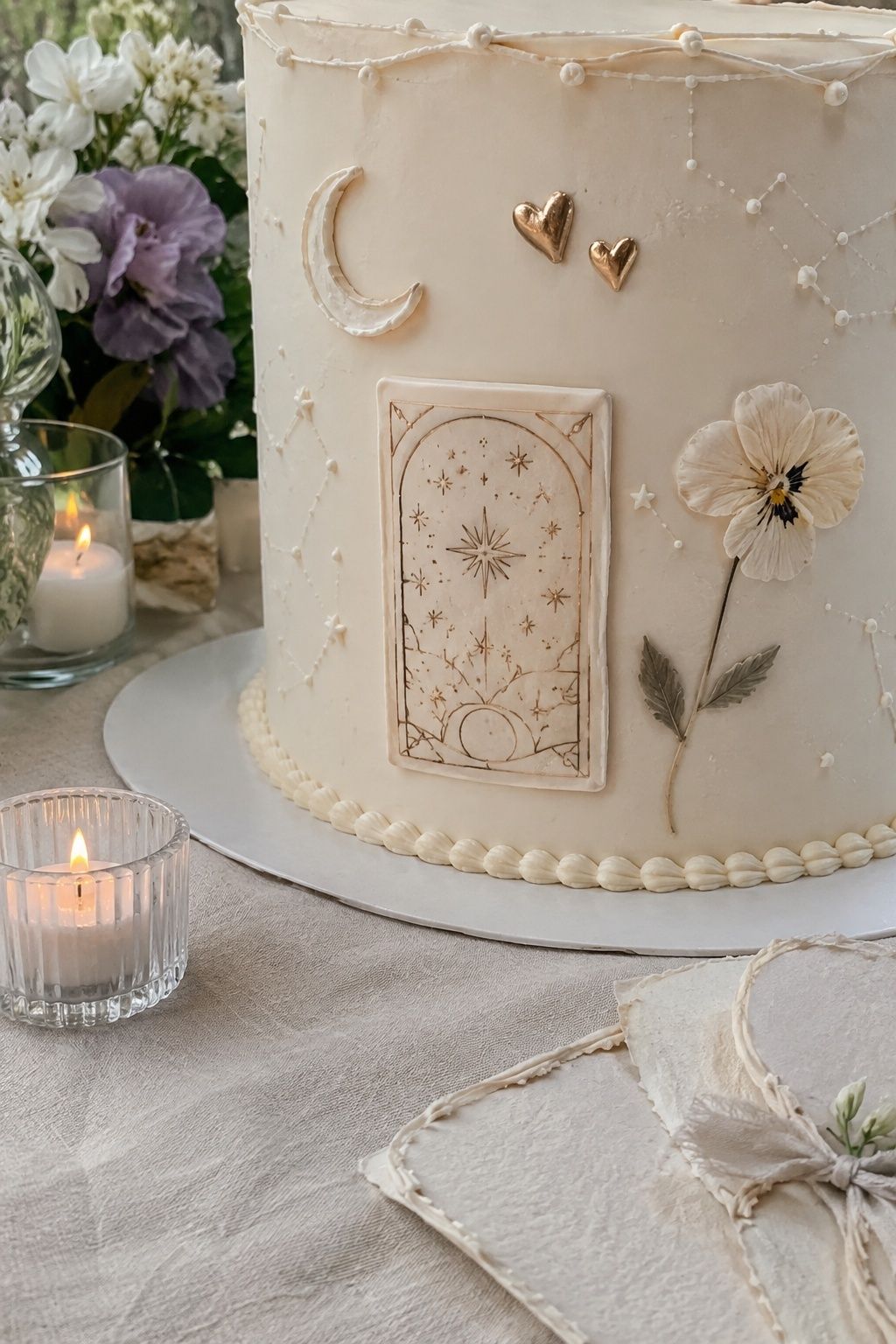 Tarot cake with personal symbols