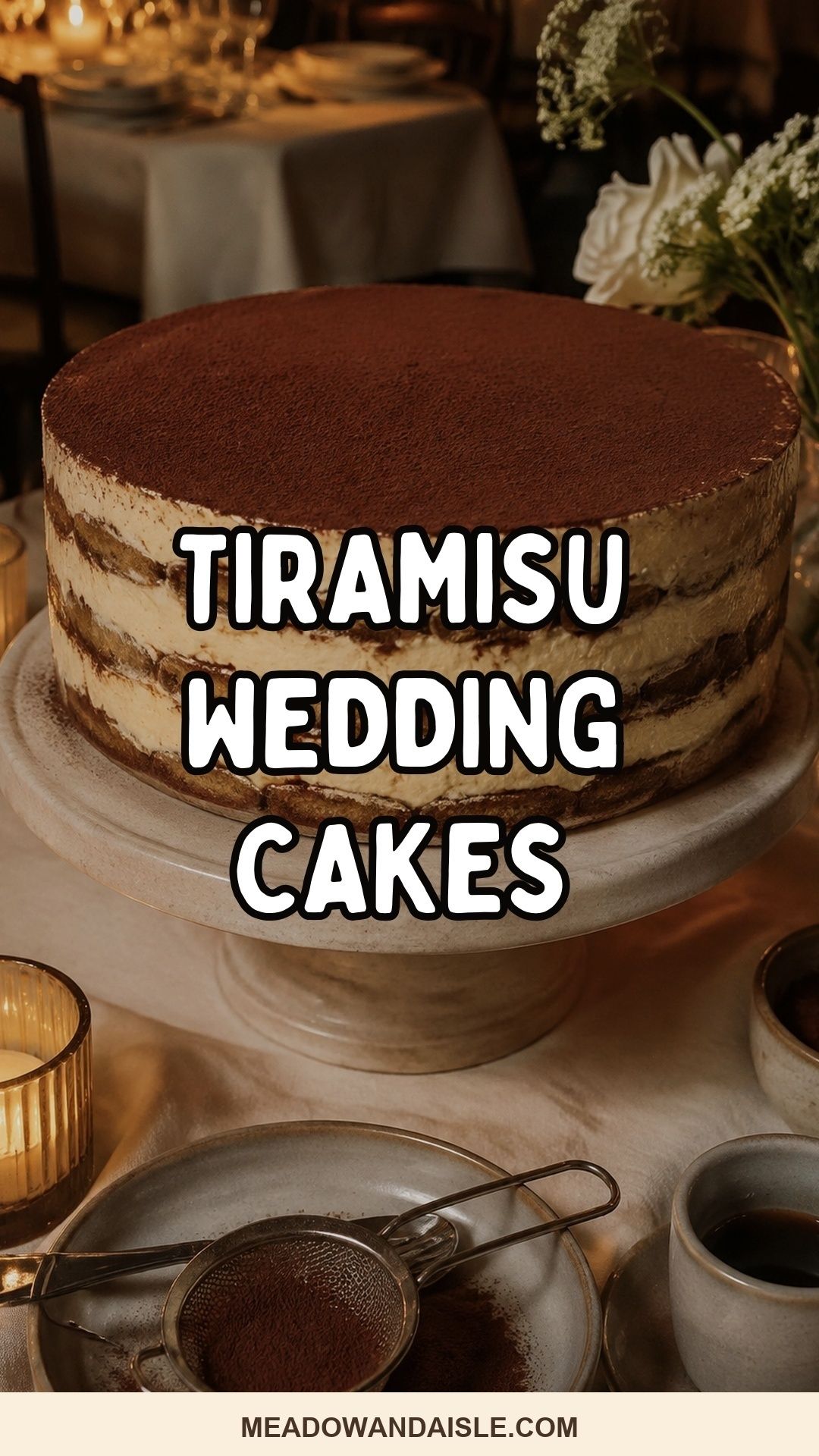Tiramisu wedding cake ideas for an espresso-soaked intimate wedding dessert