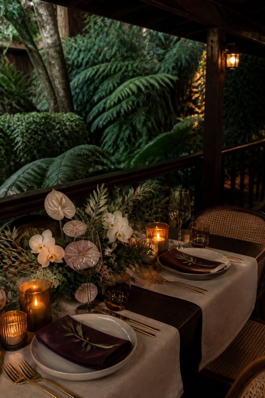 Jungle Romantic Color Palette tropical wedding inspiration