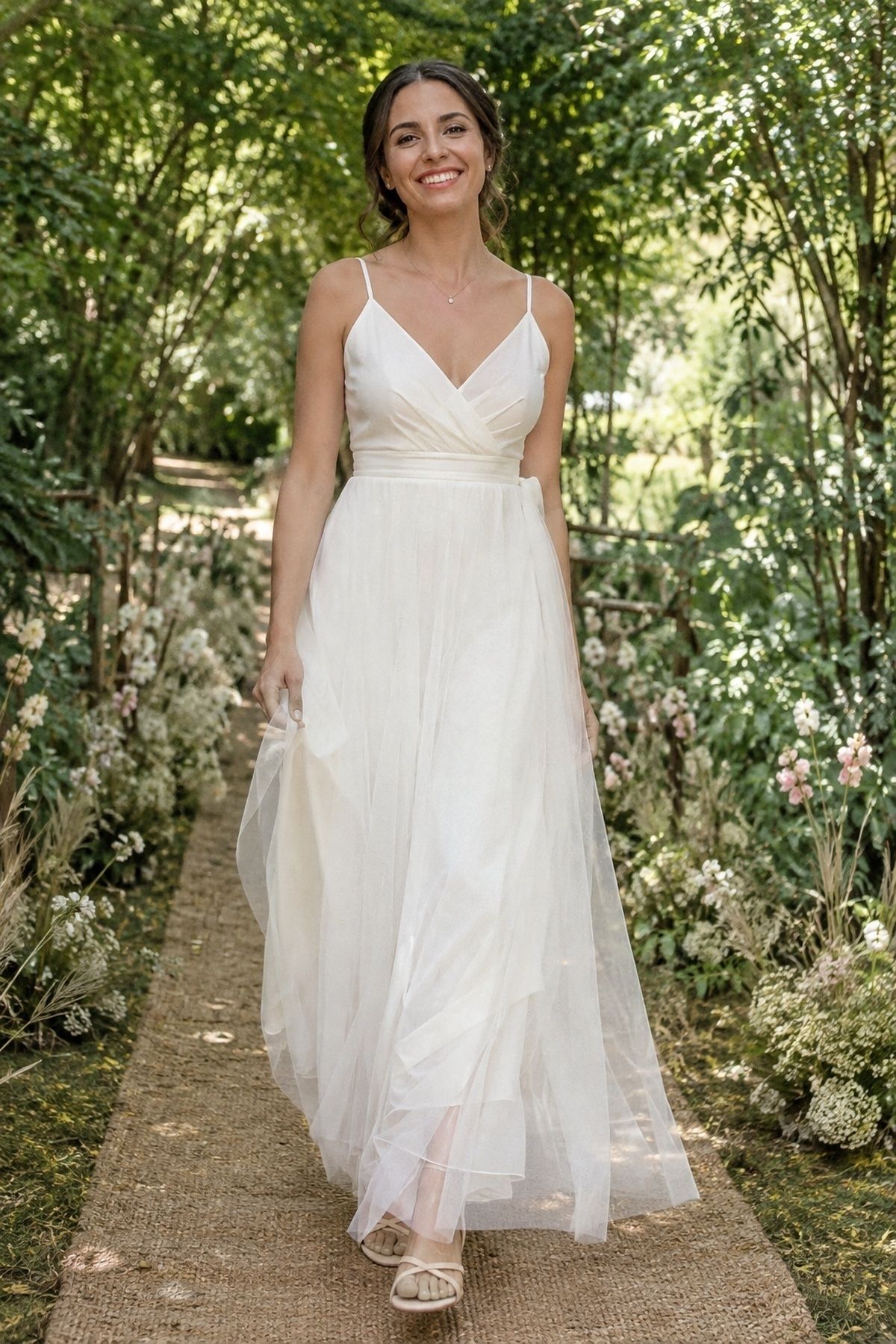 Breathable tulle petticoat for warm weather