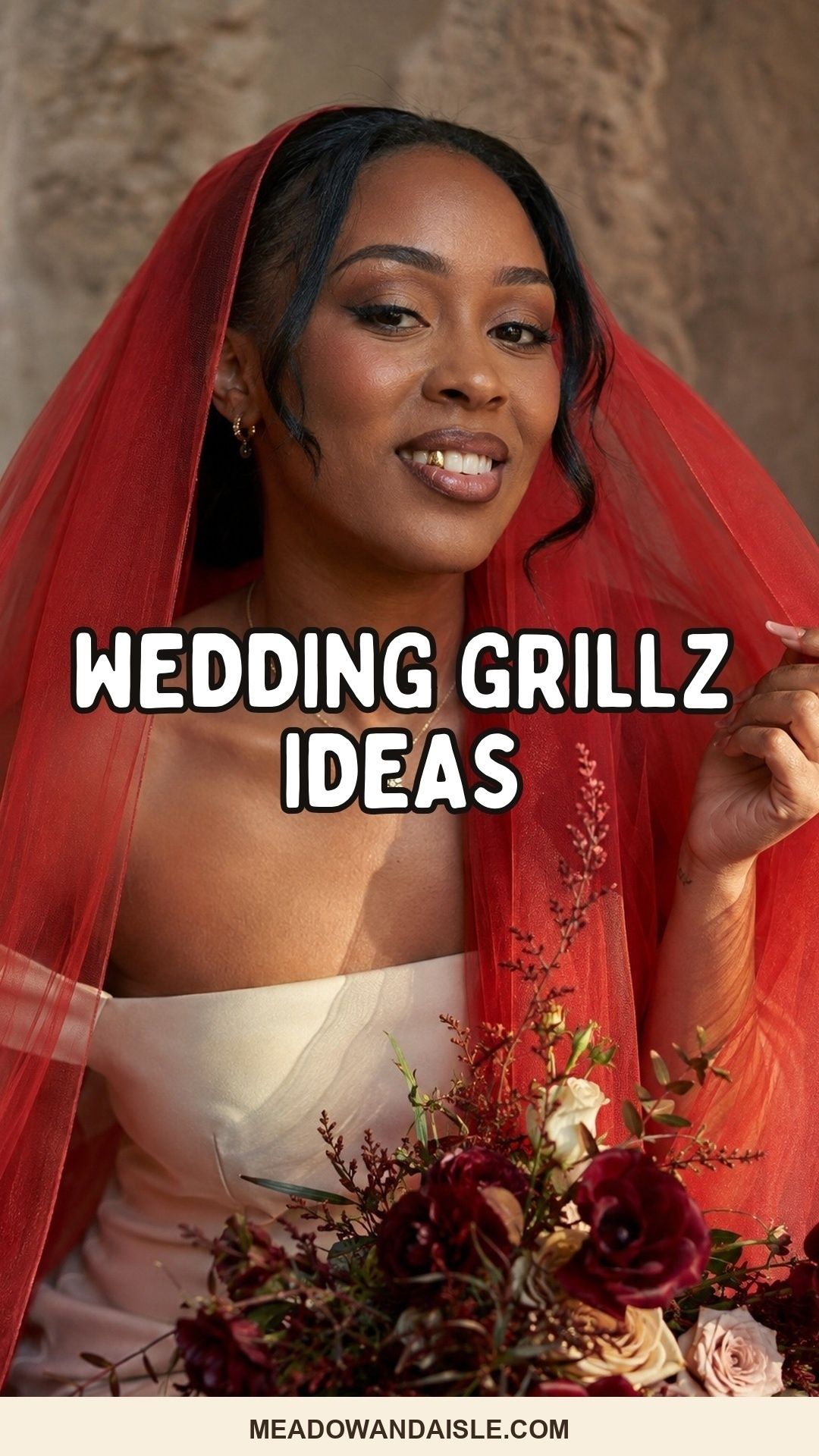 Pinterest pin for two tooth grillz wedding ideas