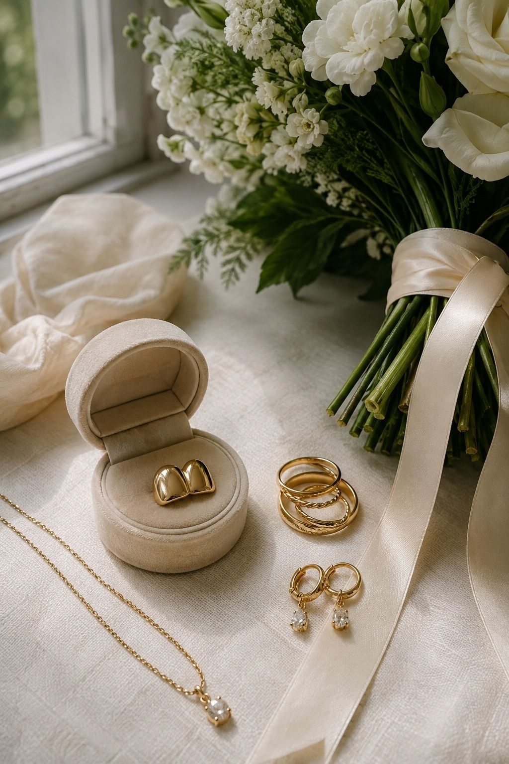 Grillz matched to rings and earrings