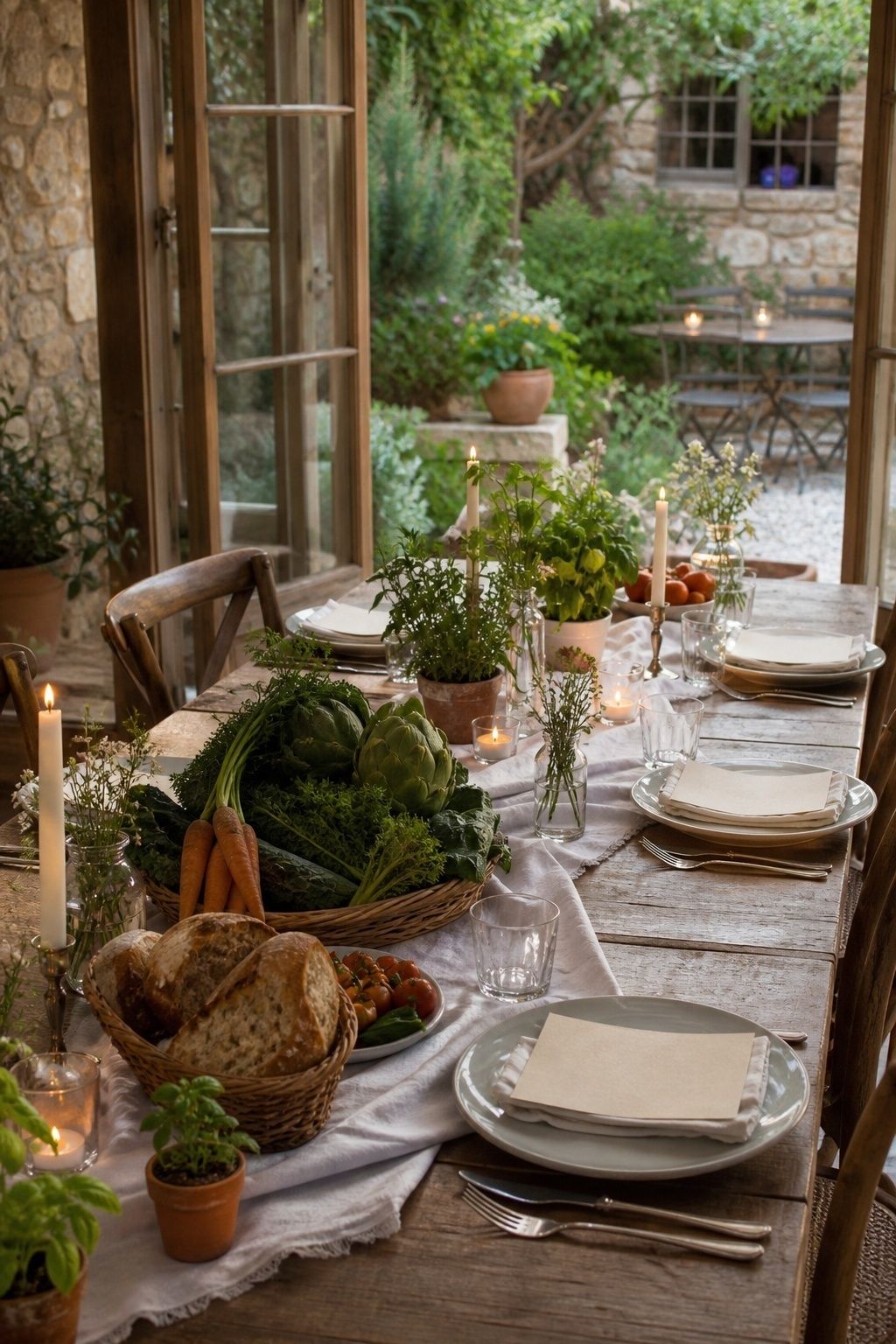 Kitchen garden wedding table