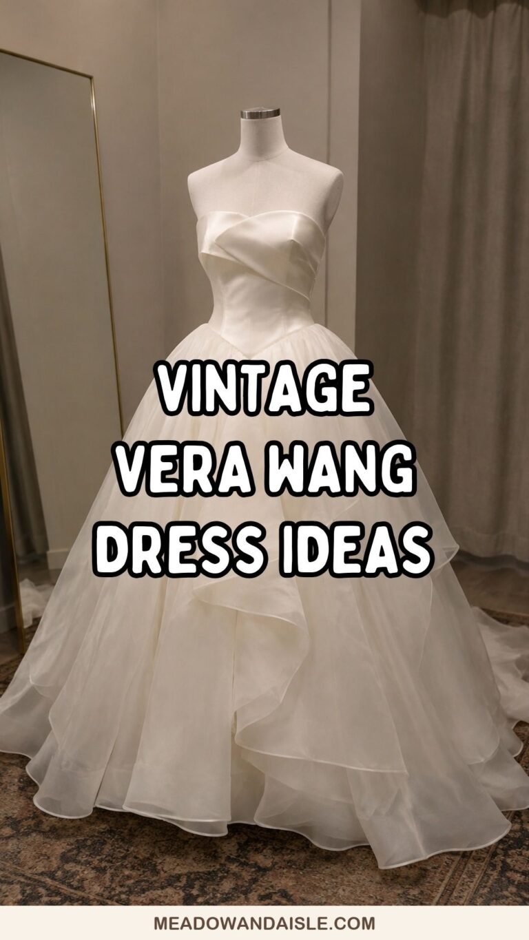 Vintage bridal dress inspiration with Vintage Vera Wang Dress Ideas title