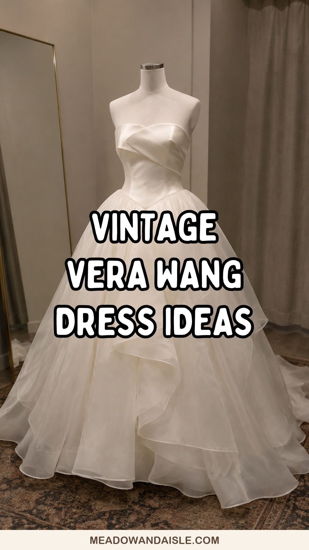 Vintage bridal dress inspiration with Vintage Vera Wang Dress Ideas title