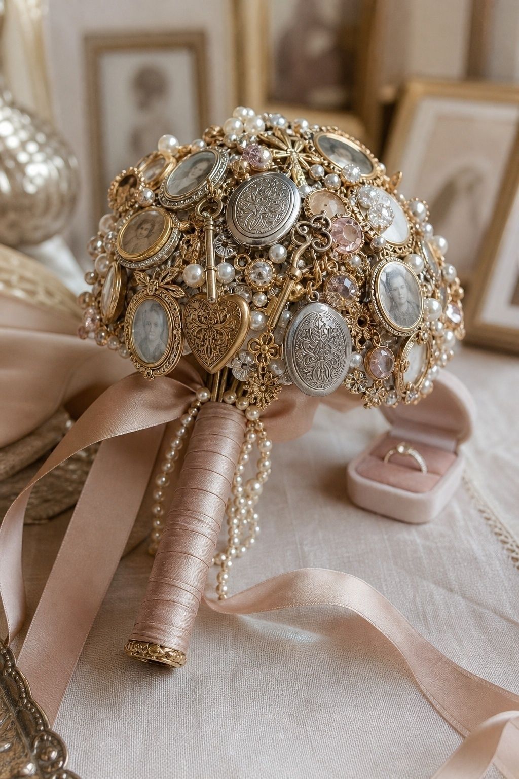 Bouquet of charms and lockets