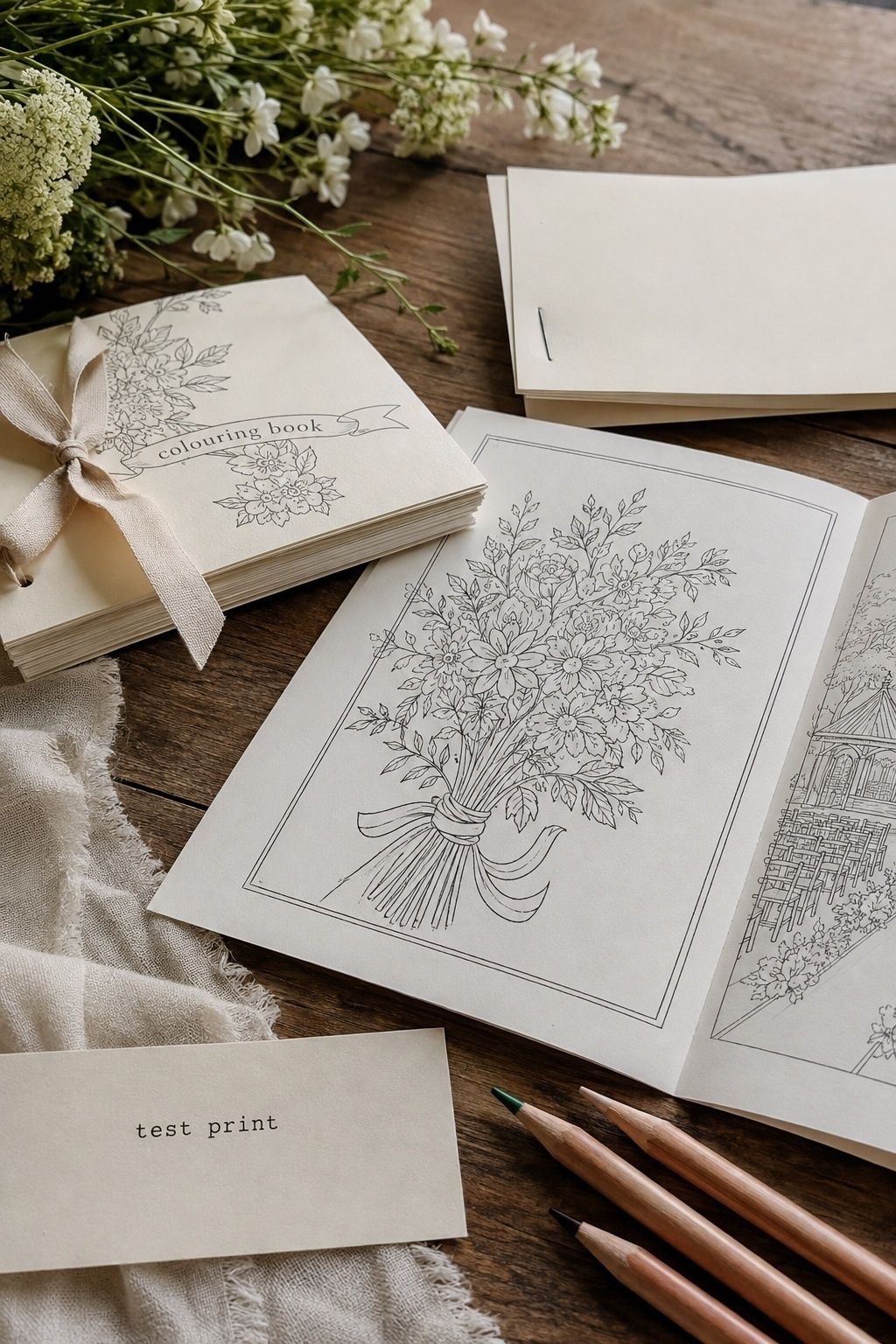 Colouring pages printed on quality paper