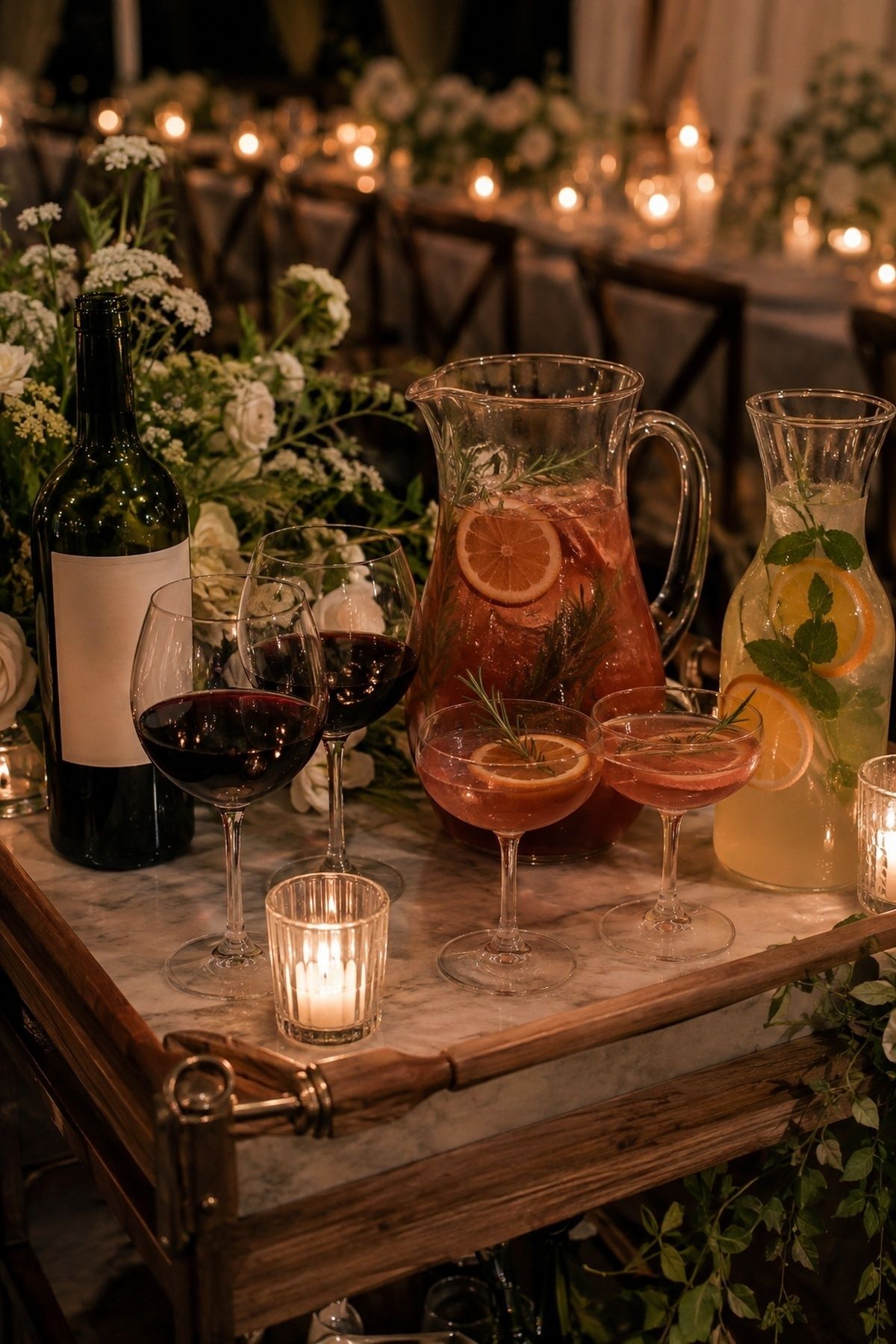 Wine pairing and a batched signature cocktail