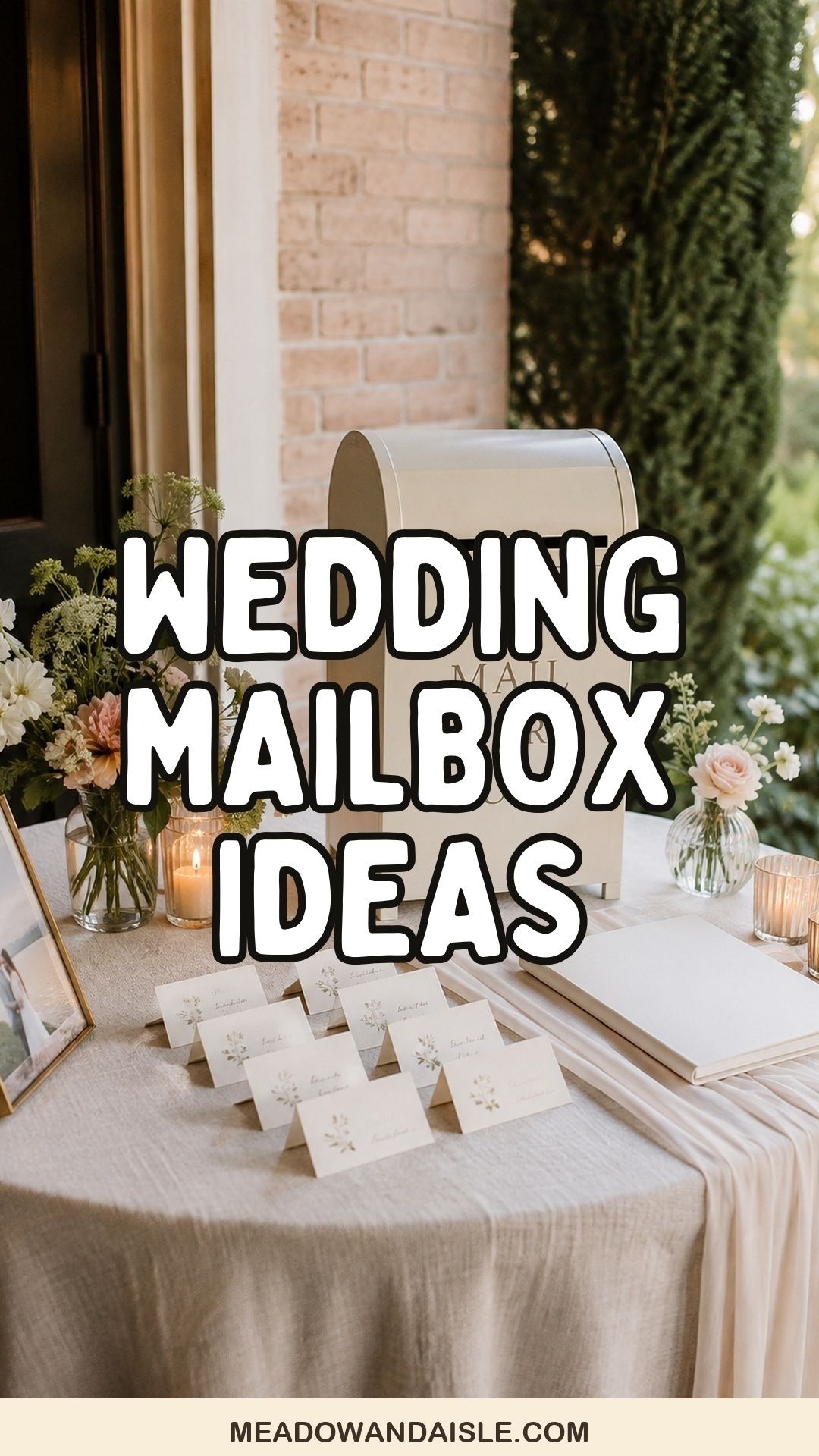 Pinterest pin for wedding mailbox ideas