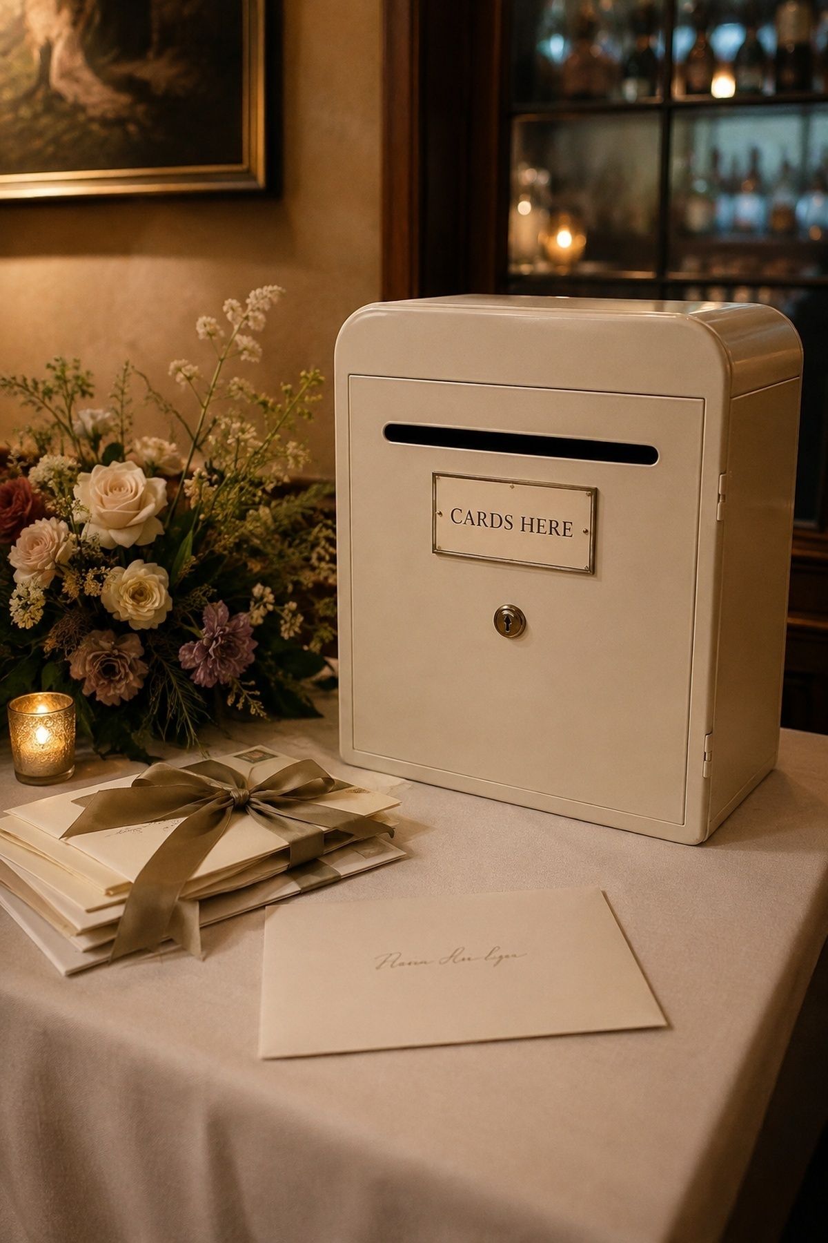 Secure wedding card mailbox