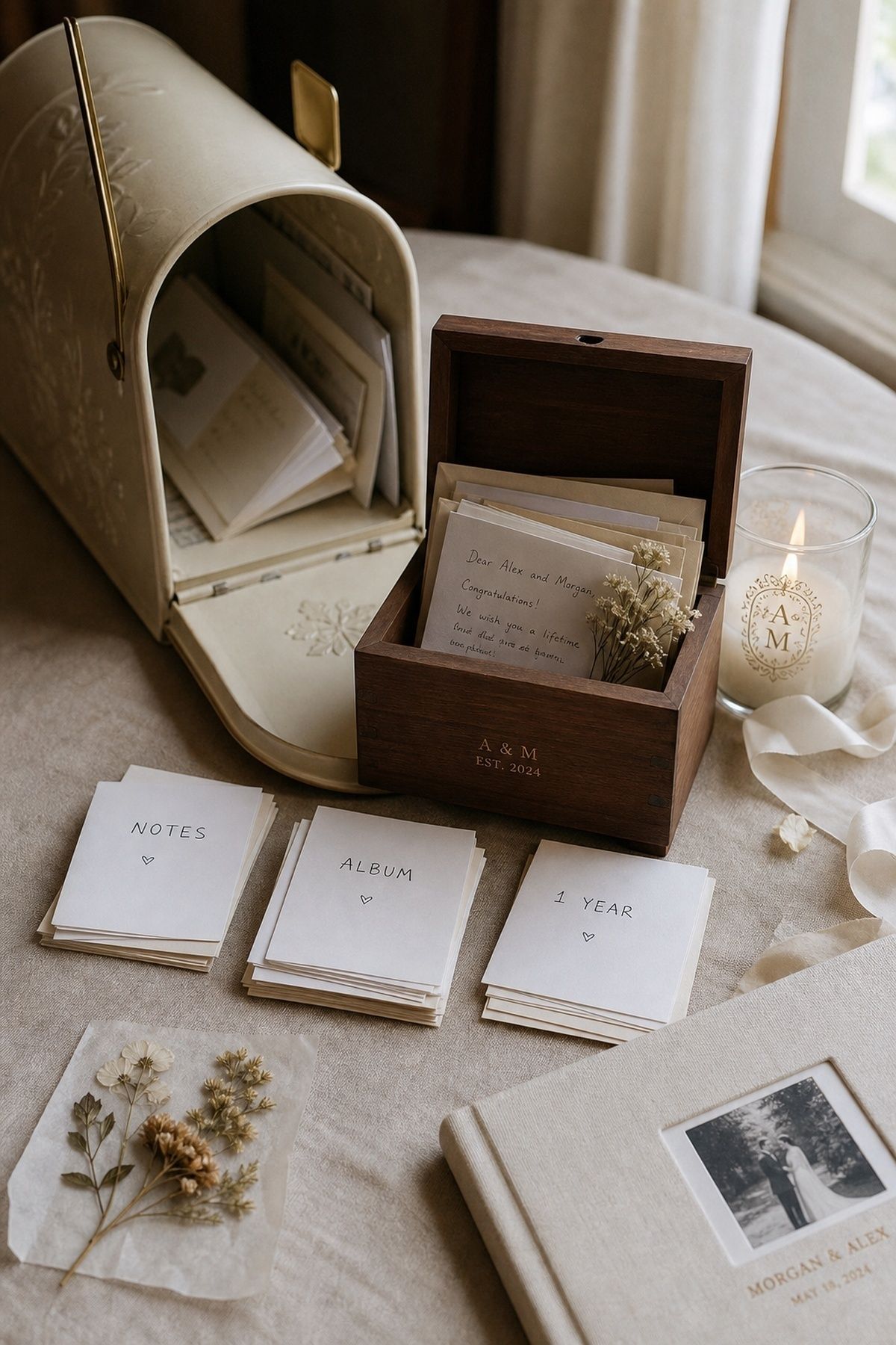 Keepsake box of wedding notes