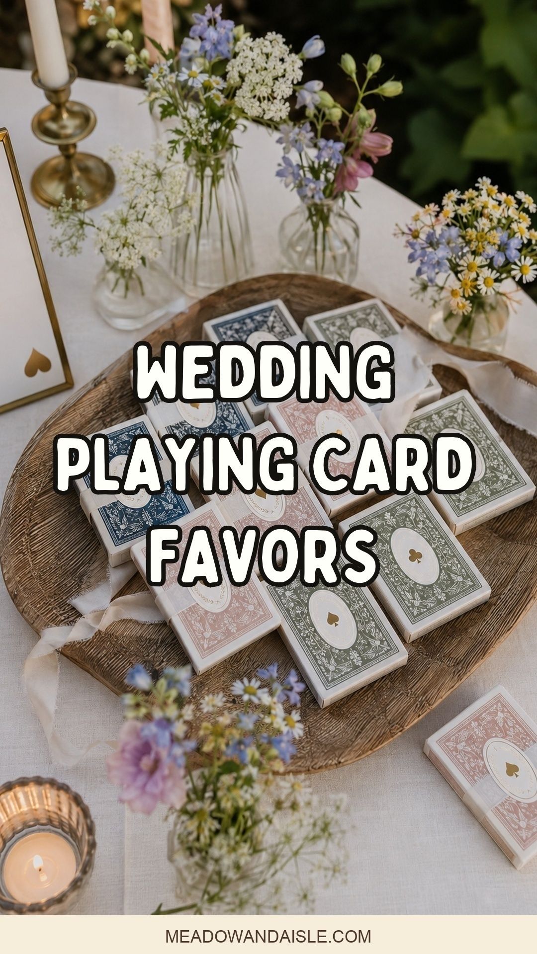 Wedding playing card favor ideas for keepsakes guests still use