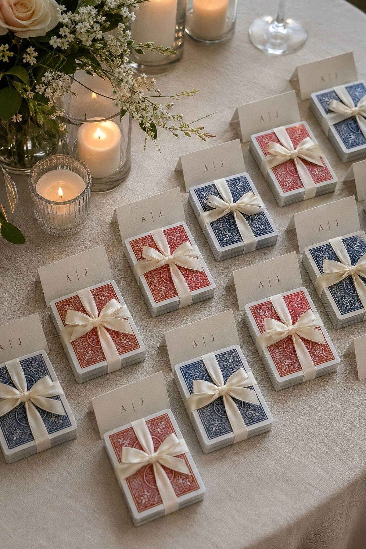 One deck of cards given to each couple