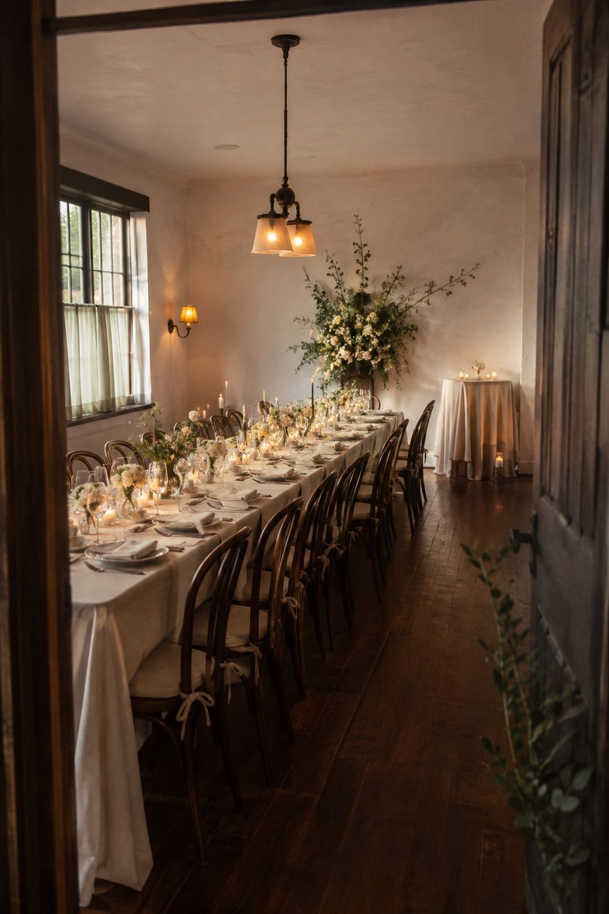 Big-wedding reception design used for a small guest list