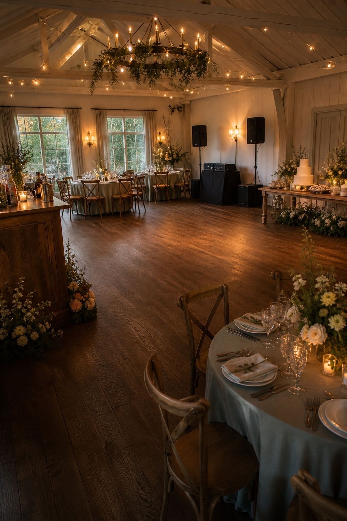 Dance floor, bar and speakers placed in the wrong spot