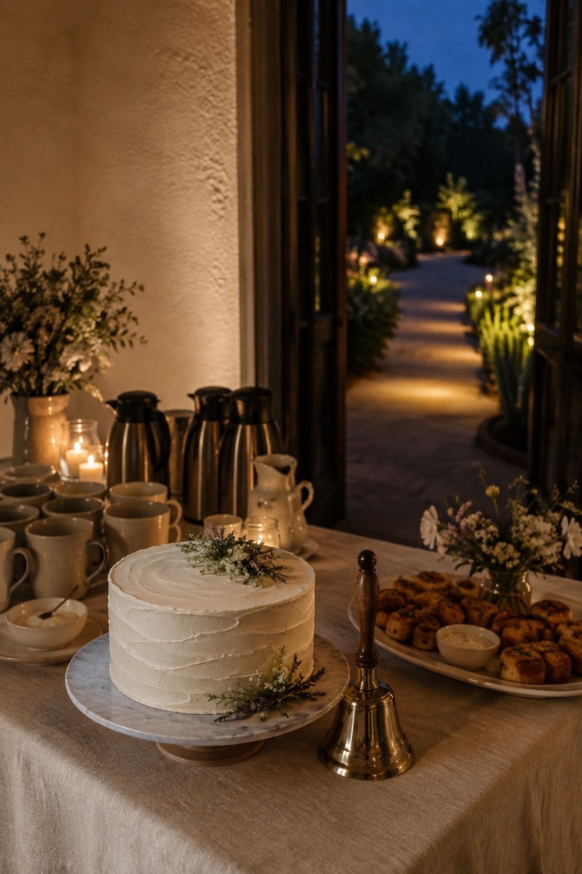Dessert and send-off plans with no clear cues