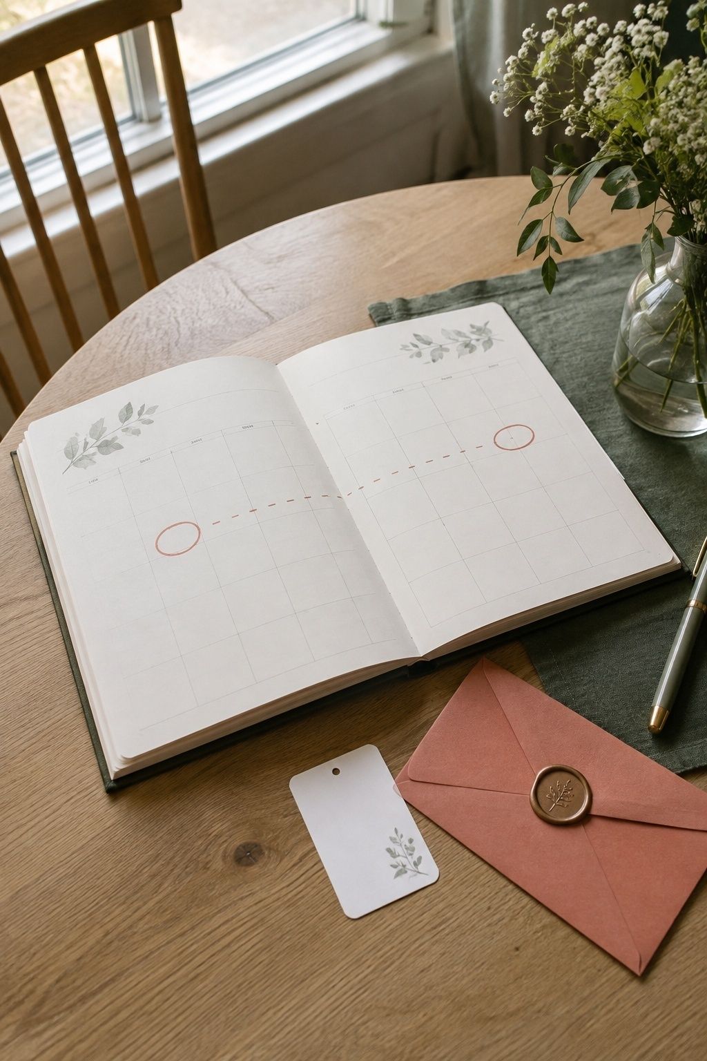 Wedding planner showing a clear buffer between the RSVP deadline and the final vendor count date