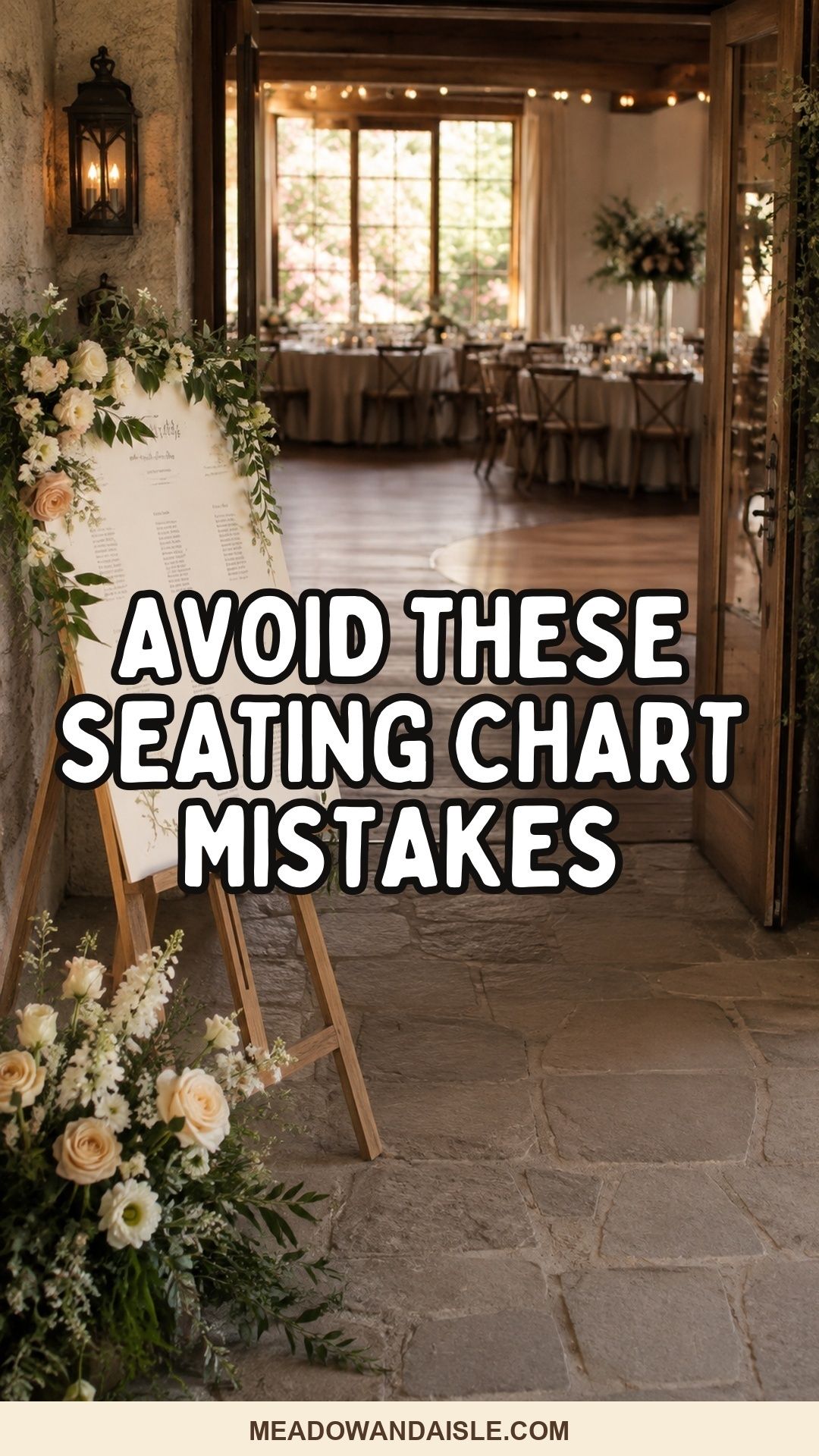 Pinterest pin for Wedding Seating Chart Mistakes That Make Dinner Feel Awkward