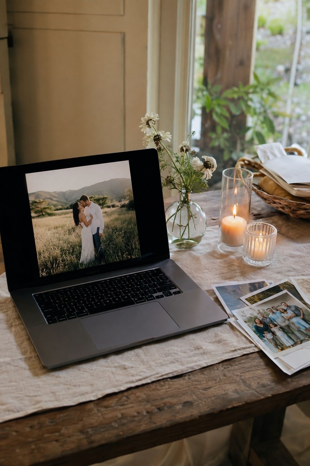 Recent couple photo opening a wedding slideshow