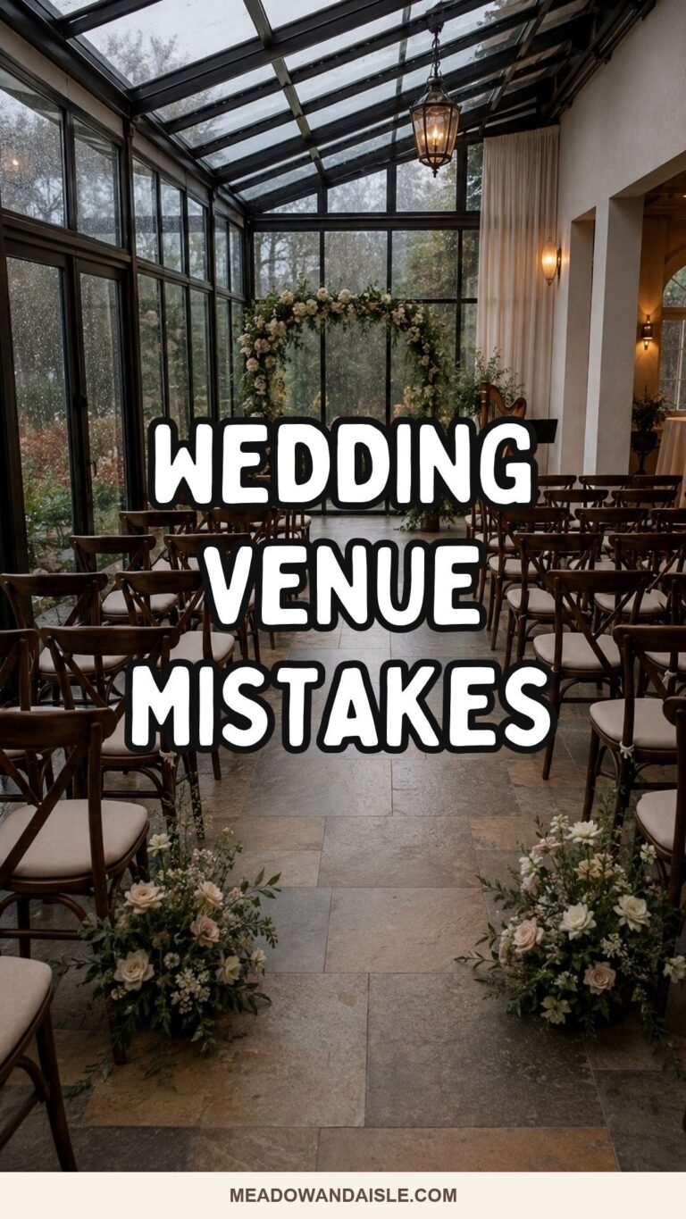 Pinterest pin for Wedding Venue Mistakes That Look Fine On The Tour