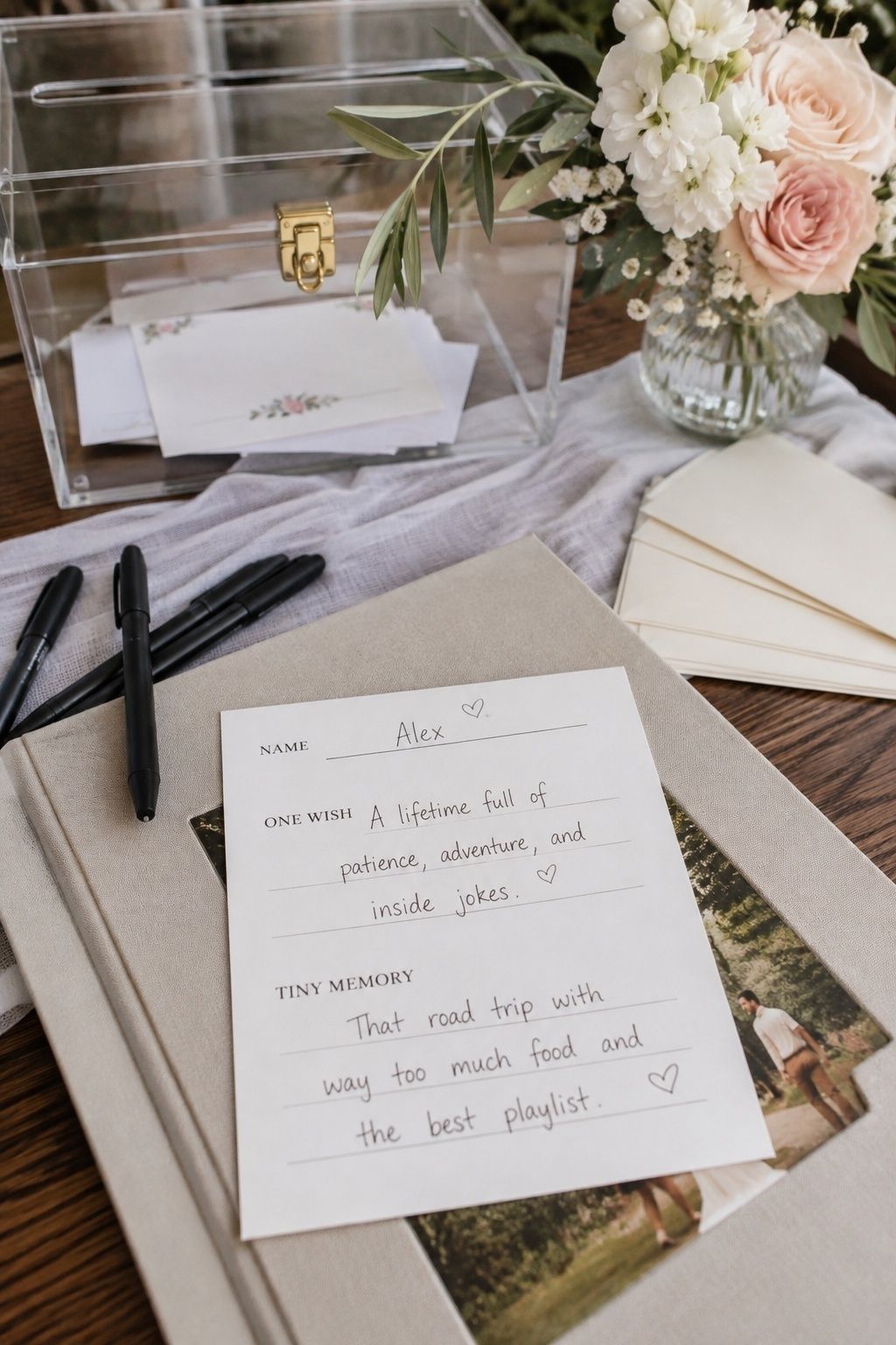 Signed guest keepsake card