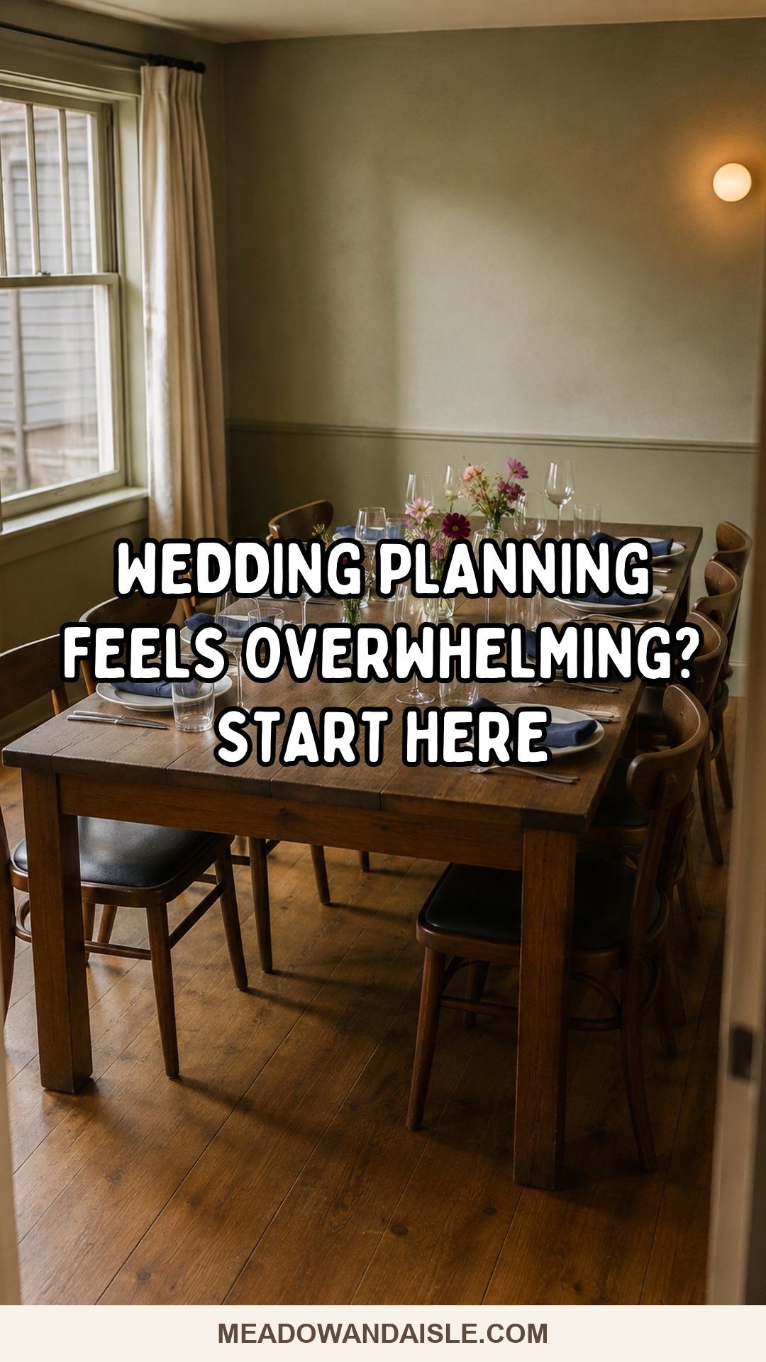 Pinterest pin with the title Wedding Planning Feels Overwhelming? Start Here