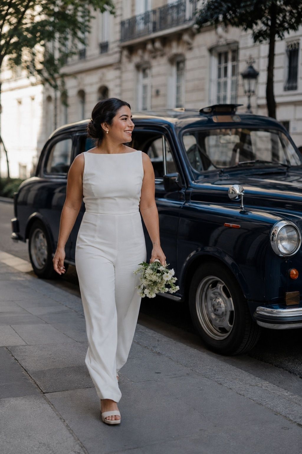 White jumpsuit for an elopement