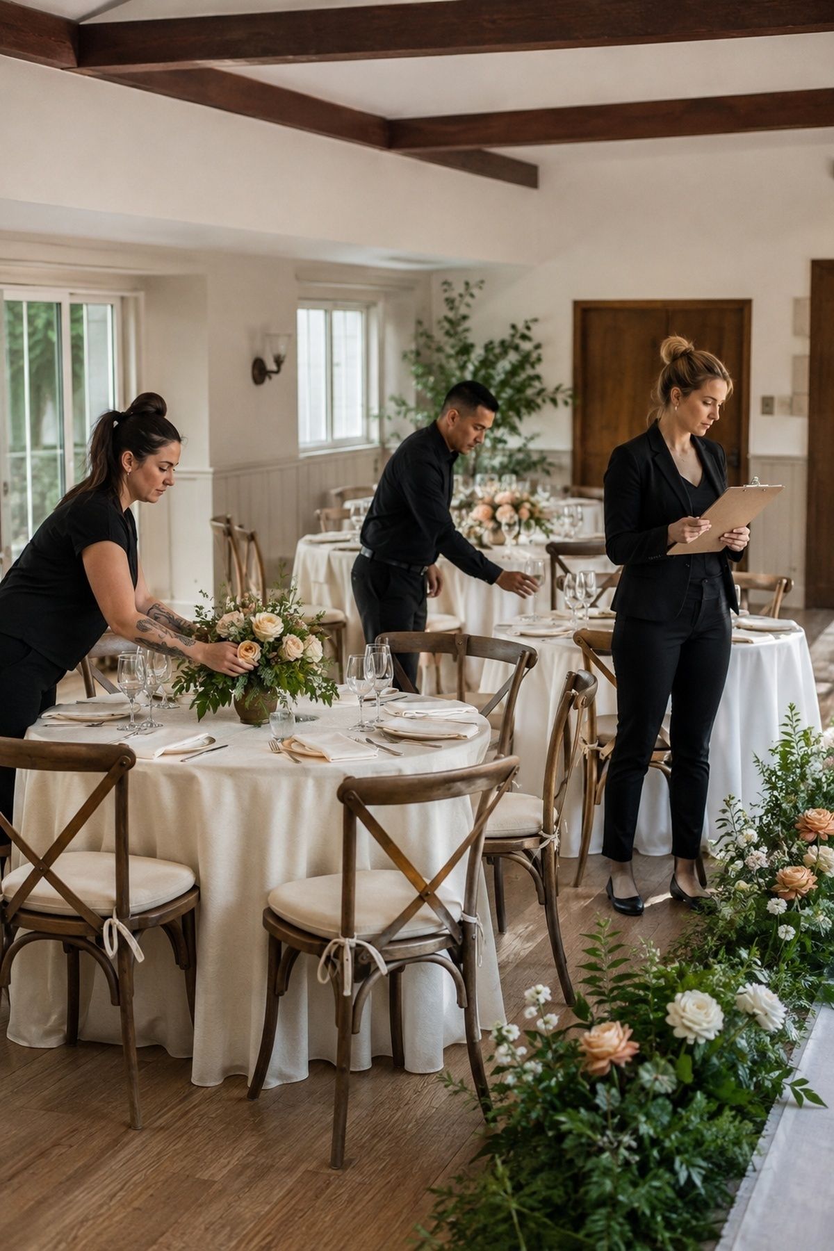 Wedding labour concentrated into one day