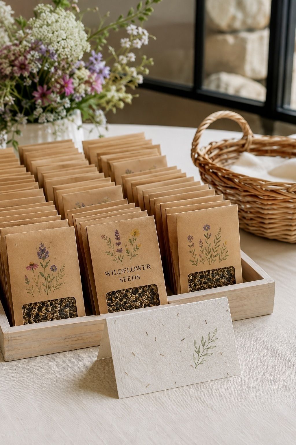 Wildflower seed packet favors