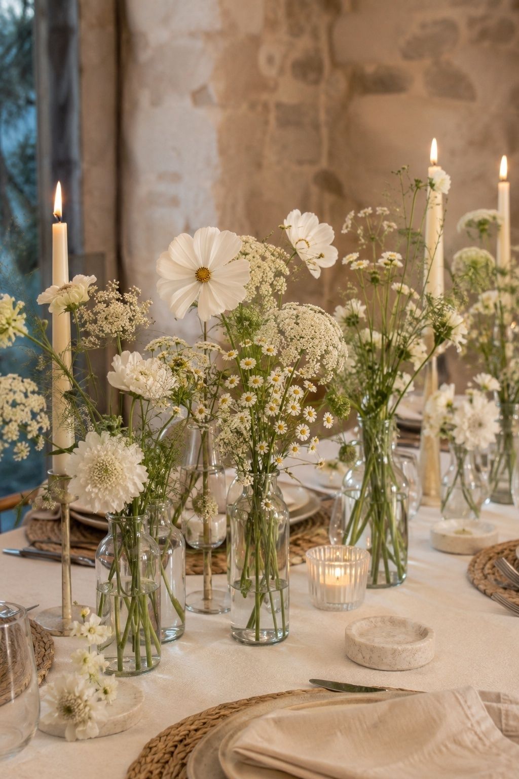 White wildflower palette